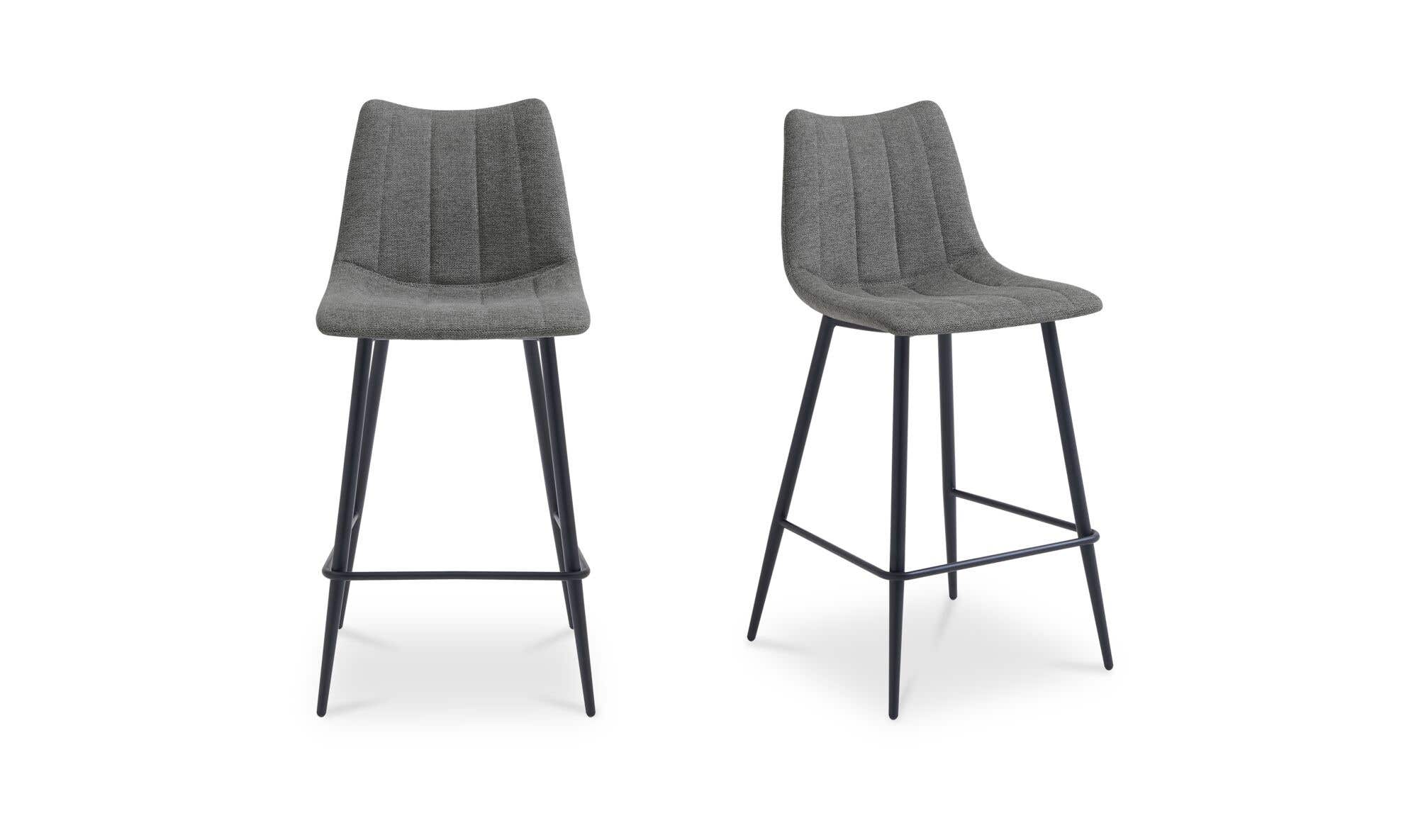 Moe's Home Alibi Counter Stool  Dark Grey-Set of Two - Image 1