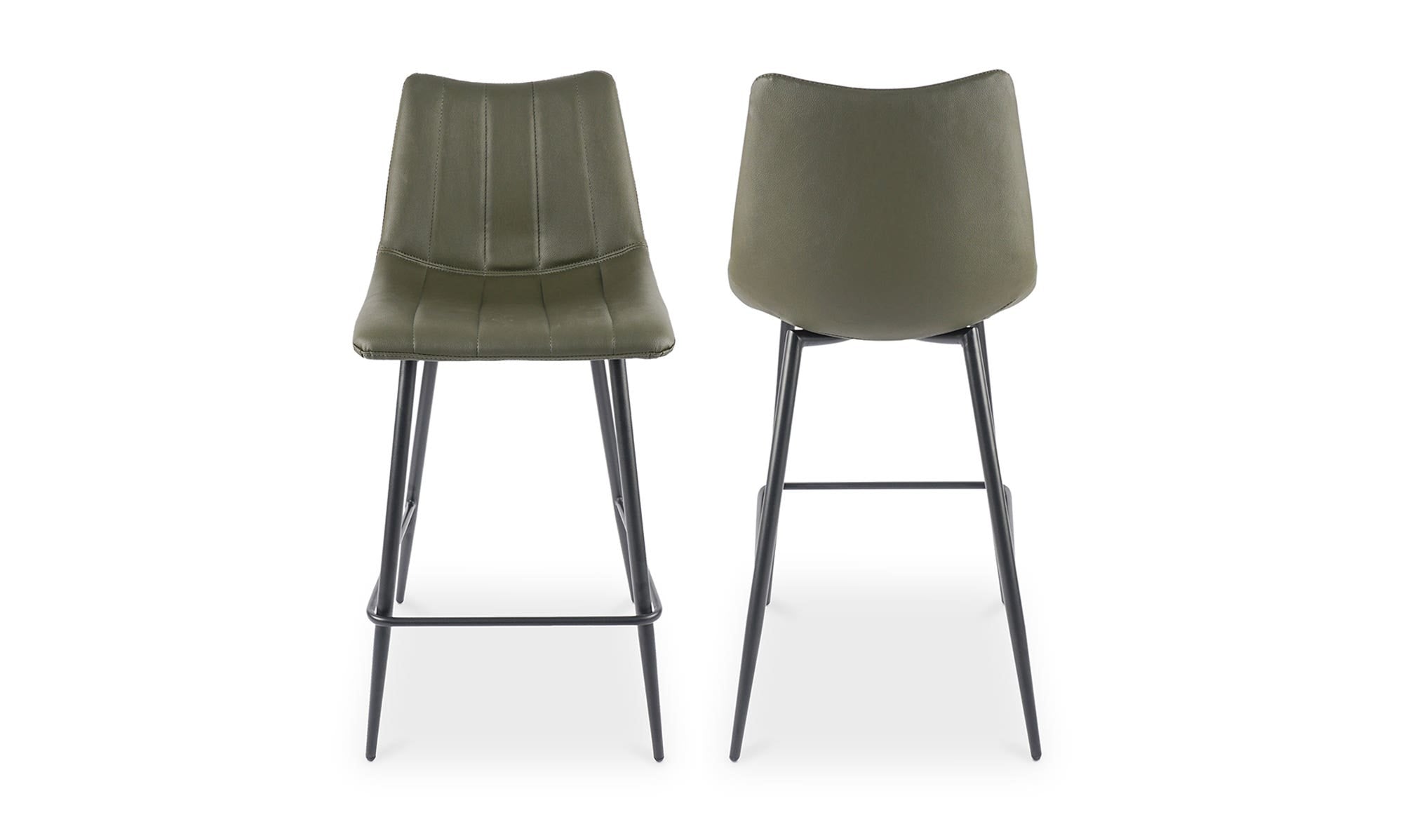 Moe's Home Alibi Counter Stool Dark Green - Set Of Two - Image 3