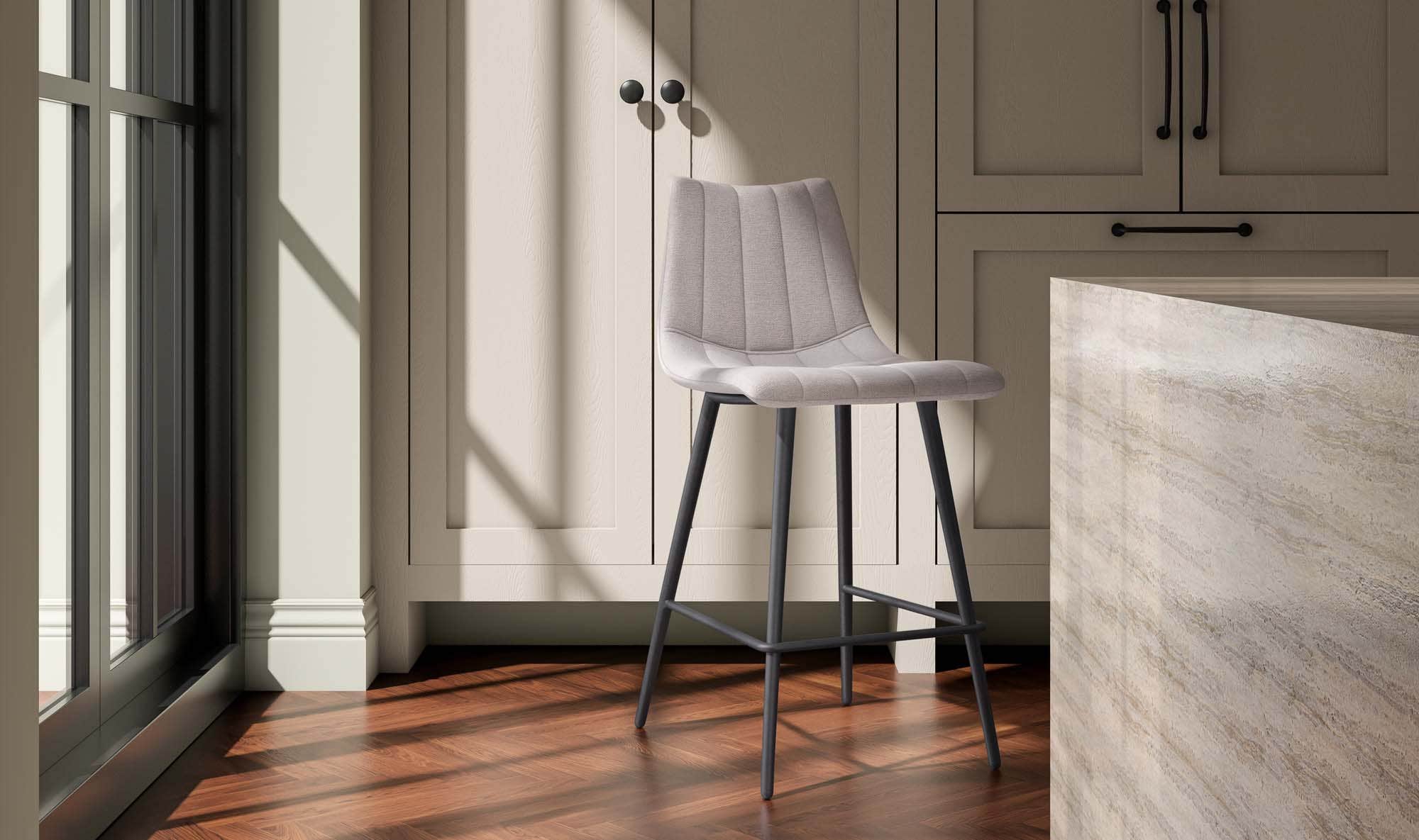 Moe's Home Alibi Counter Stool Beige-Set of Two - Image 2