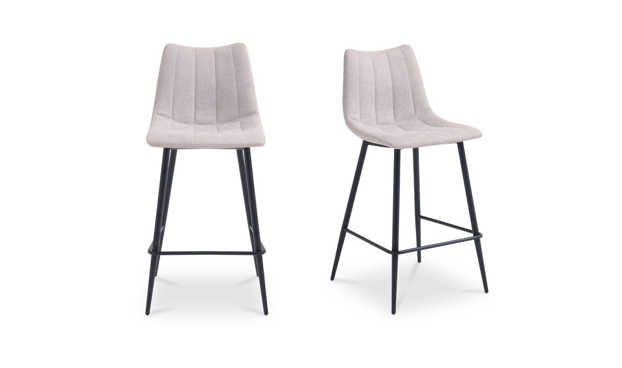 Moe's Home Alibi Counter Stool Beige-Set of Two - Image 1
