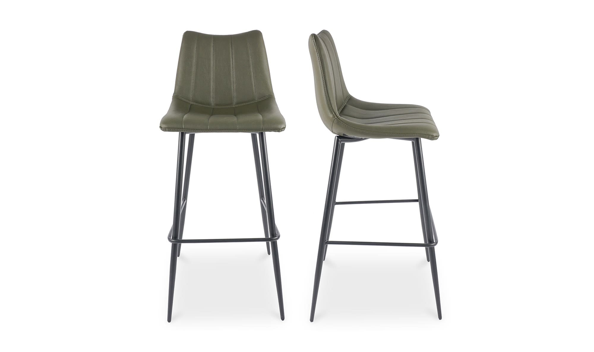 Moe's Home Alibi Barstool Dark Green - Set Of Two - Image 1