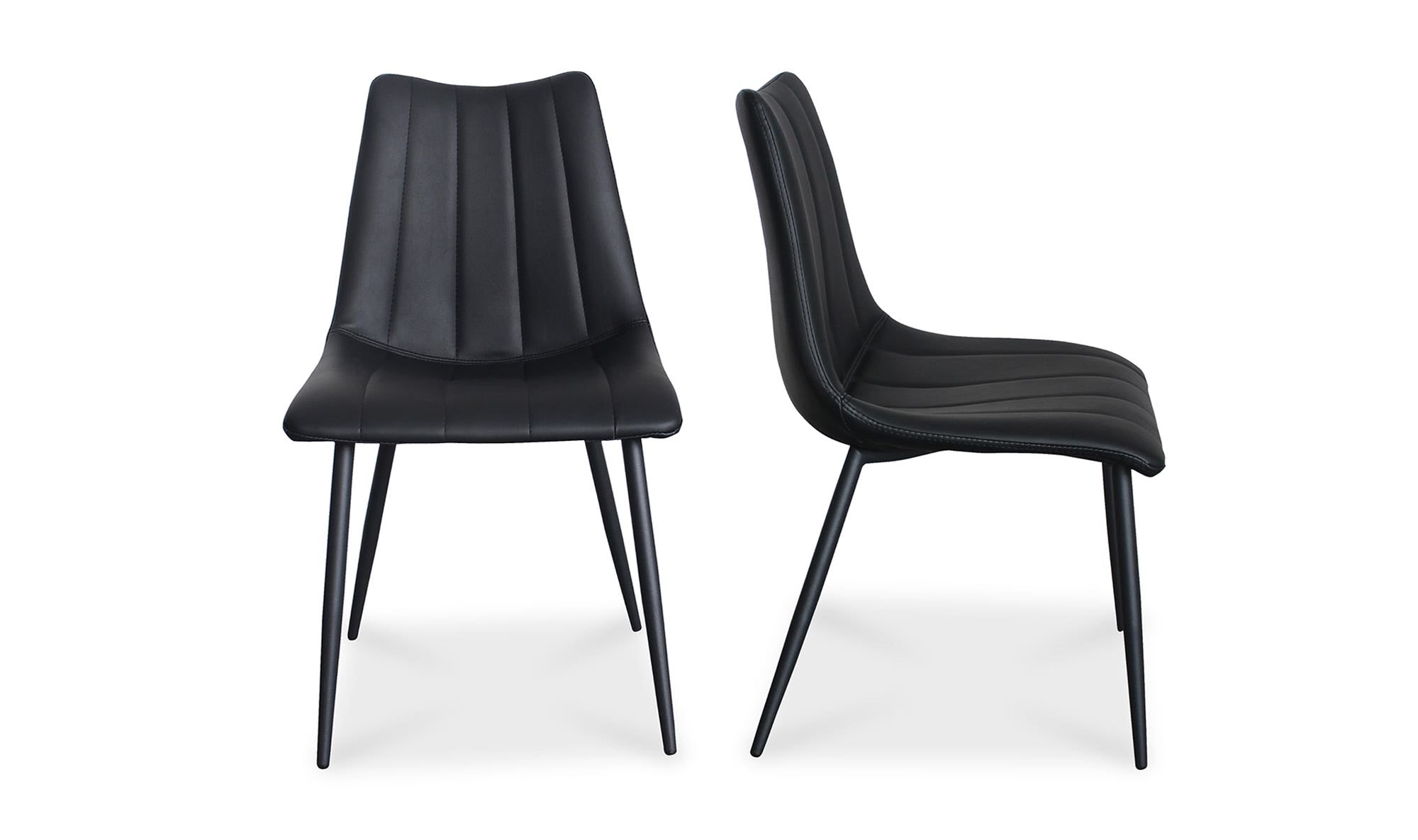 Moe's Home Alibi Dining Chair Matte Black - Set Of Two - Image 1