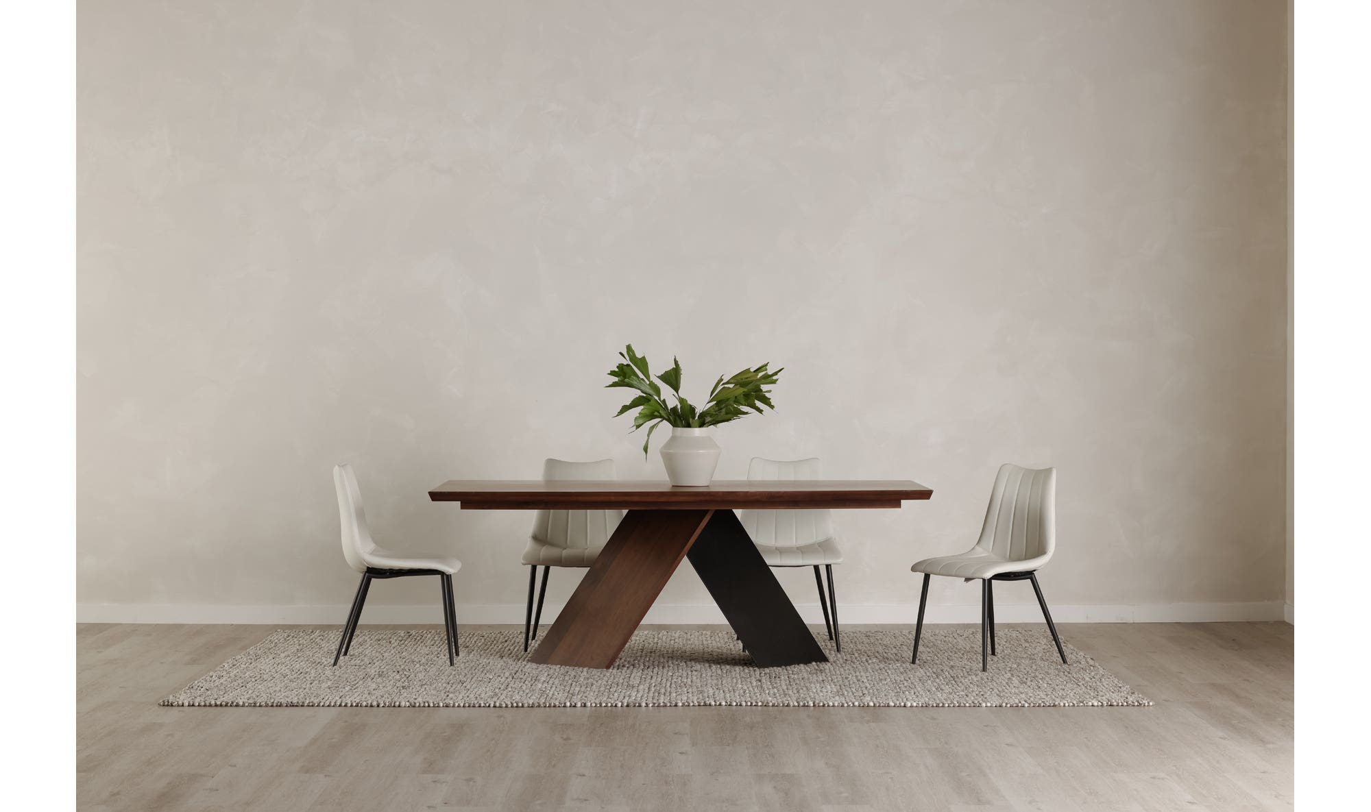 Moe's Home Alibi Dining Chair Ivory - Set Of Two - Image 2
