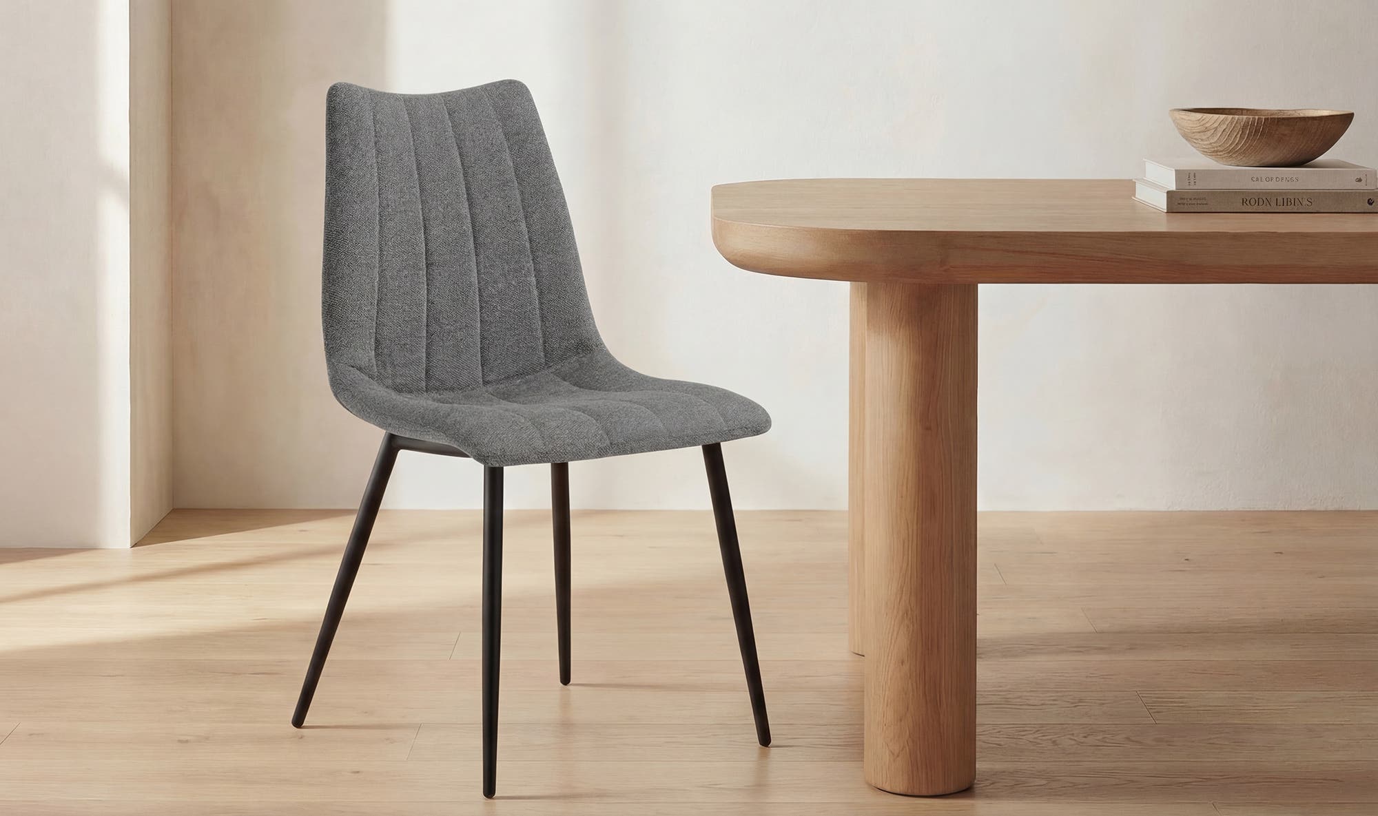 Moe's Home Alibi Dining Chair Dark Grey-Set of Two - Image 2