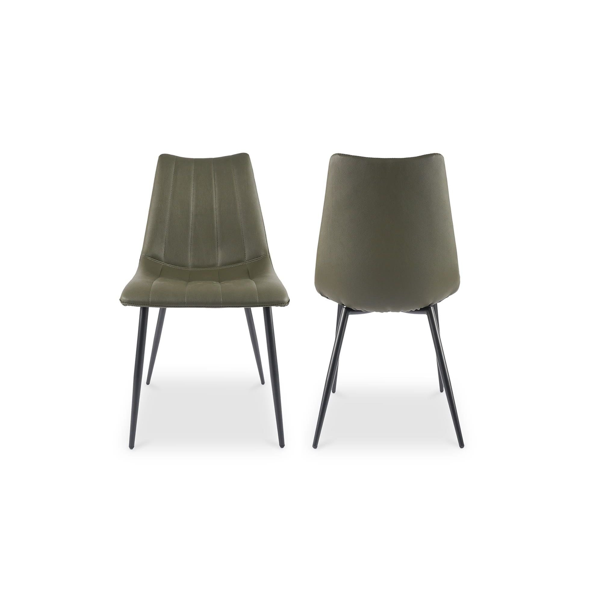 Moe's Home Alibi Dining Chair Dark Green - Set Of Two - Image 1