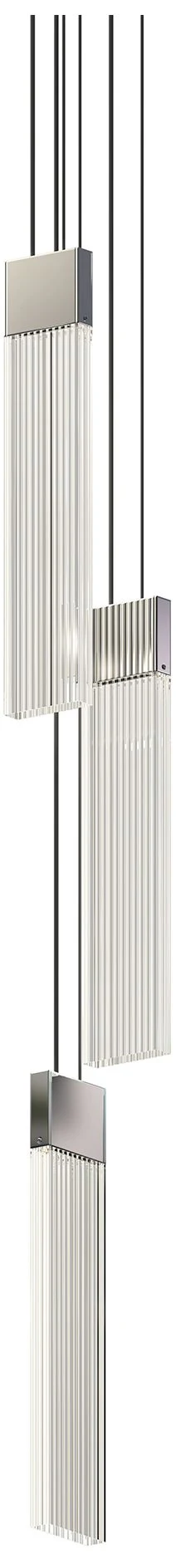 V Panels 3.25" Wide 3 Light Polished Chrome Thin Pendant - Image 1