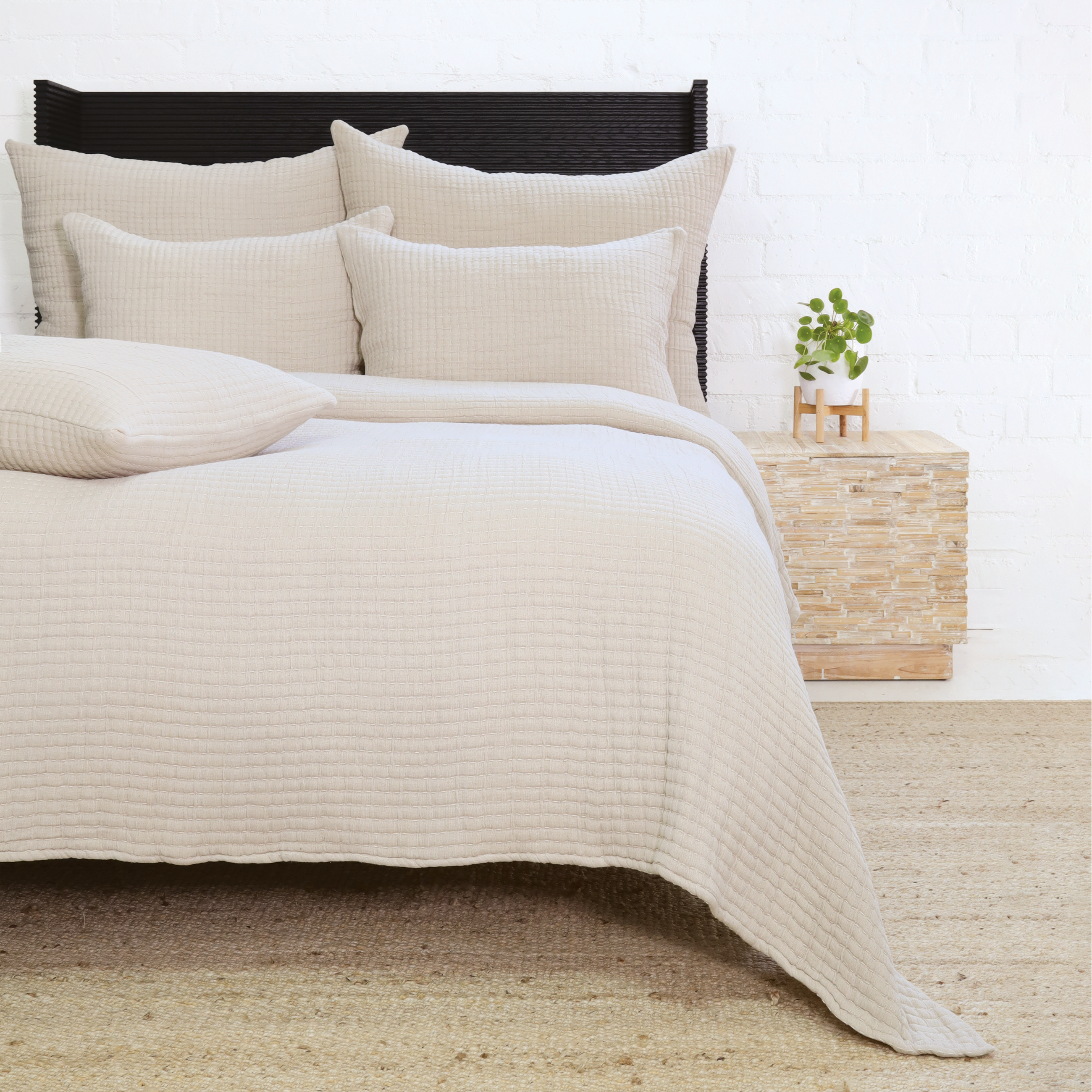 Pom Pom at Home Vancouver Natural Coverlet and Pillow Shams ~ Available in Twin, Queen and King Sizes - Image 1