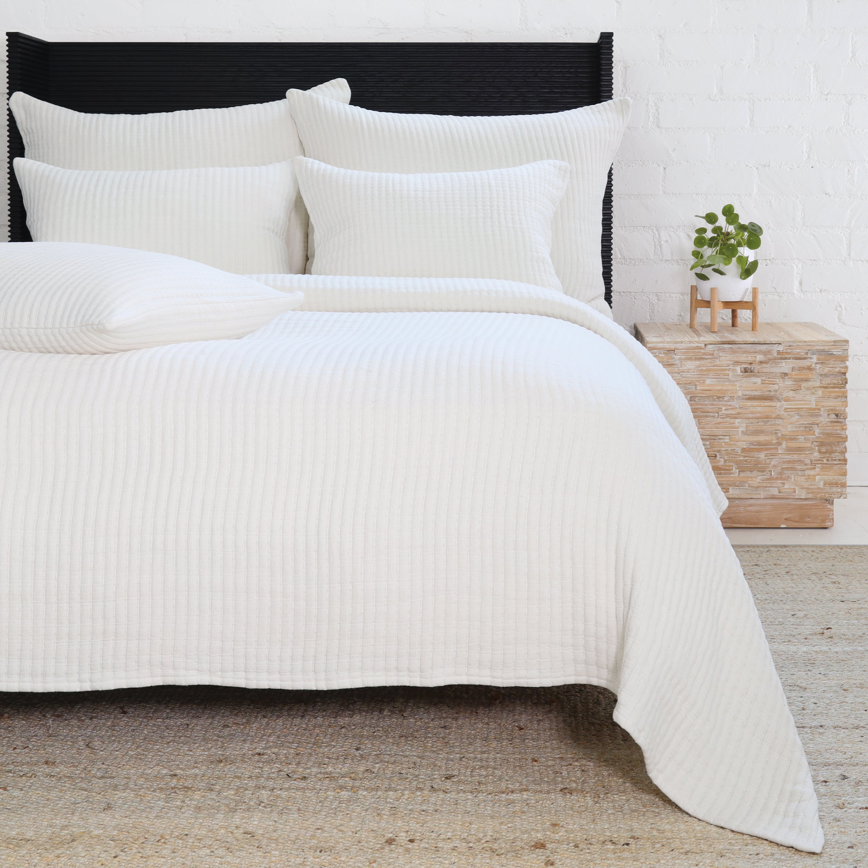 Pom Pom at Home Vancouver Cream Coverlet and Pillow Shams ~ Available in Twin, Queen and King Sizes - Image 1