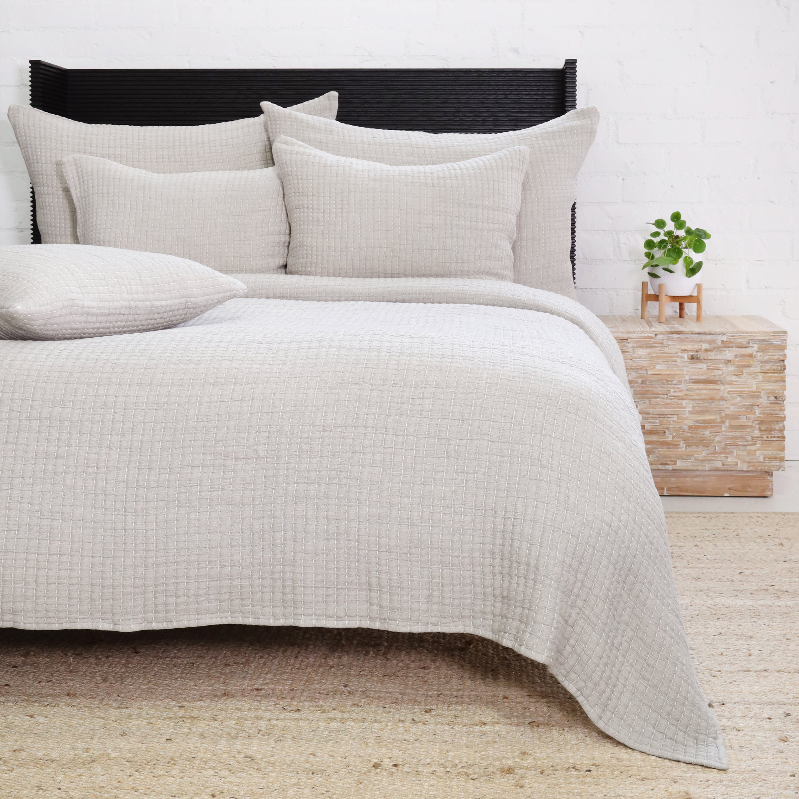 Pom Pom at Home Vancouver Grey Coverlet and Pillow Shams ~ Available in Twin, Queen and King Sizes - Image 1