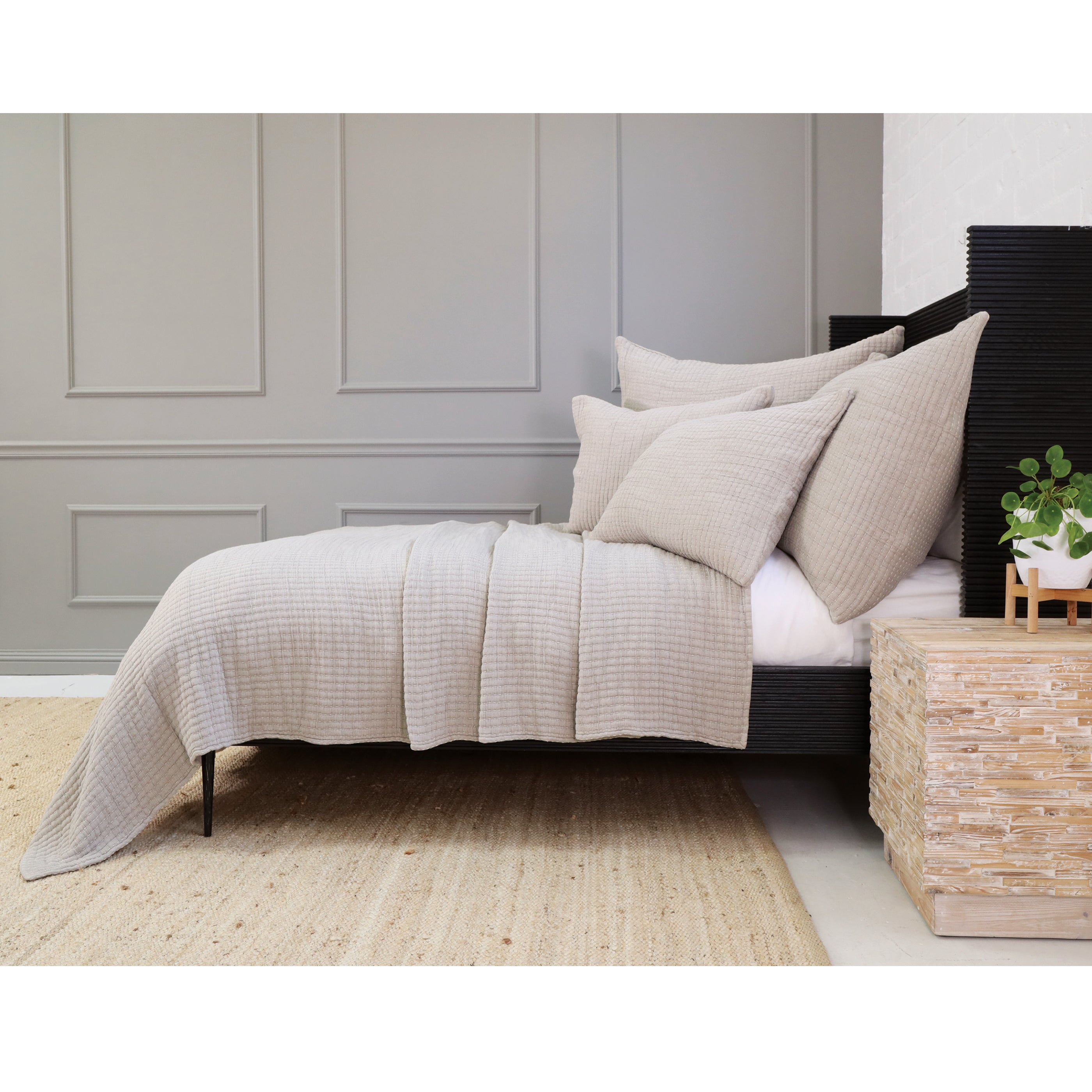 Pom Pom at Home Vancouver Natural Coverlet and Pillow Shams ~ Available in Twin, Queen and King Sizes - Image 3