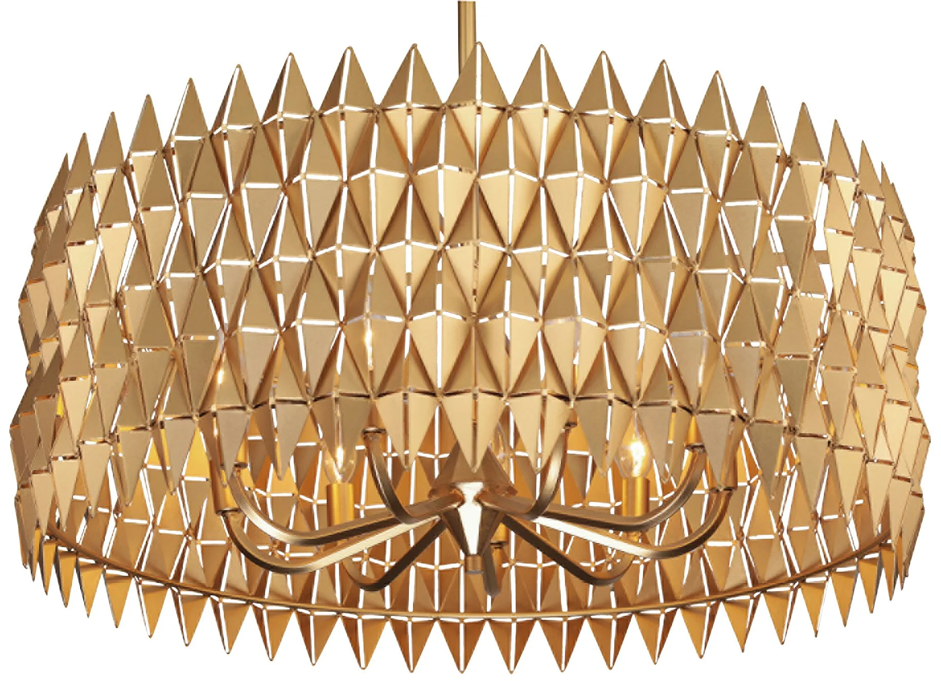 Varaluz Forever 30" Wide French Gold Drum Pendant Light - Image 2