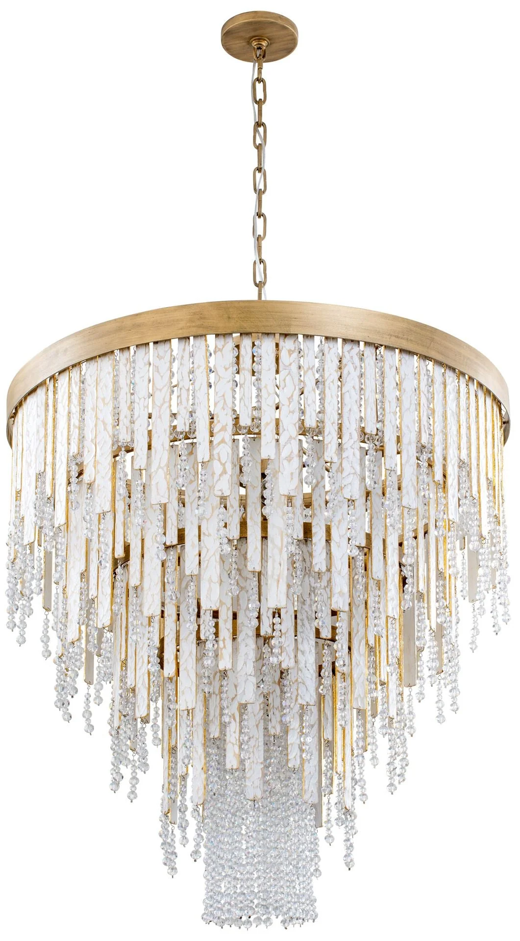 Varaluz Lafayette 30" Wide Havana Gold Crystal Chandelier - Image 2