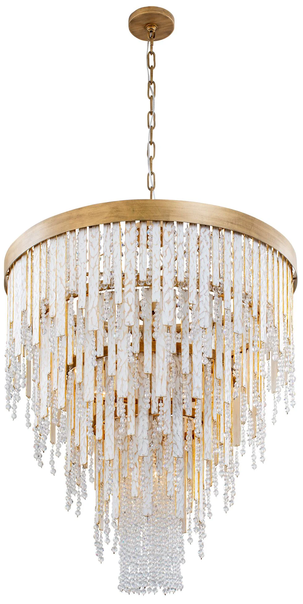 Varaluz Lafayette 30" Wide Havana Gold Crystal Chandelier - Image 3
