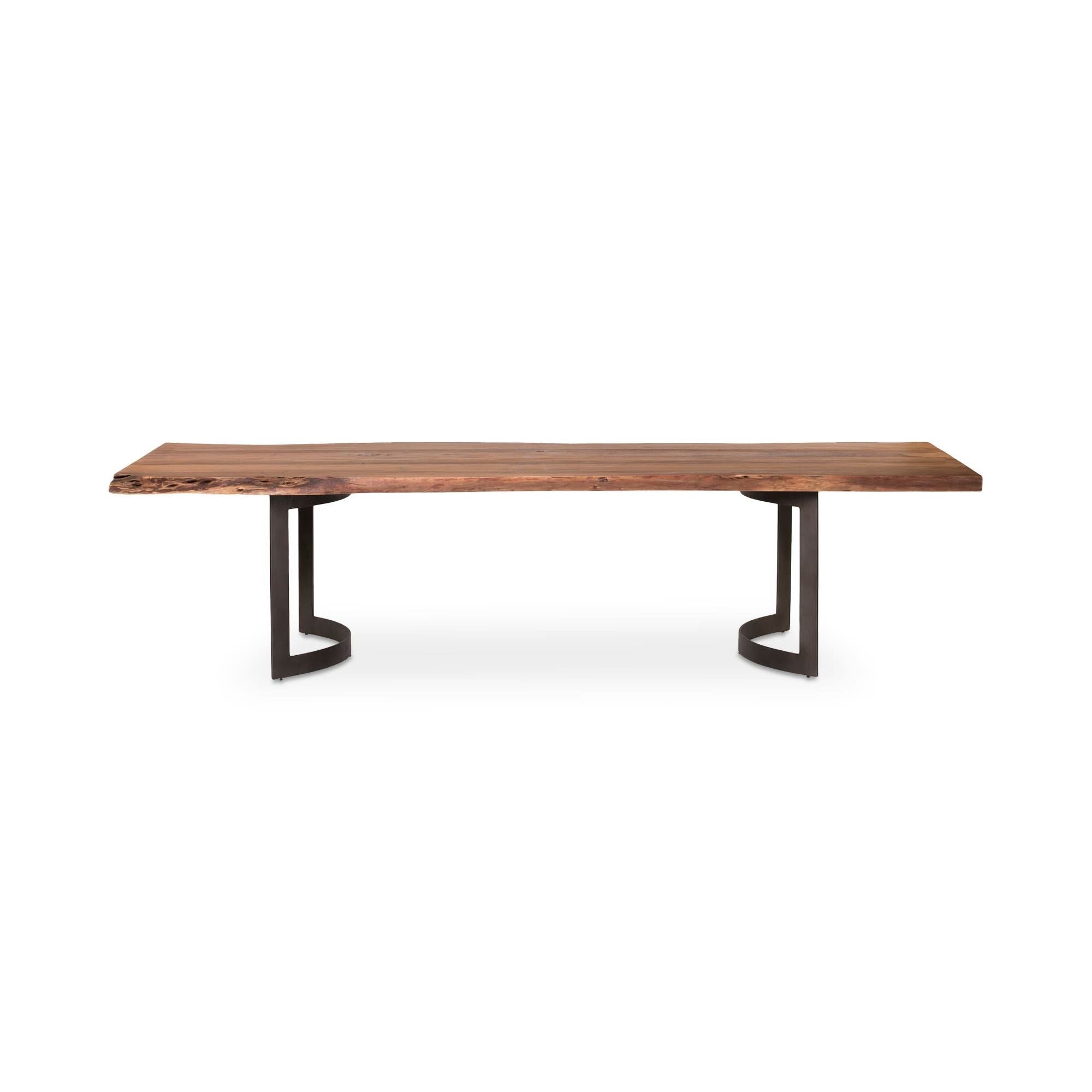 Moe's Home Bent Dining Table Large Brown - Image 1