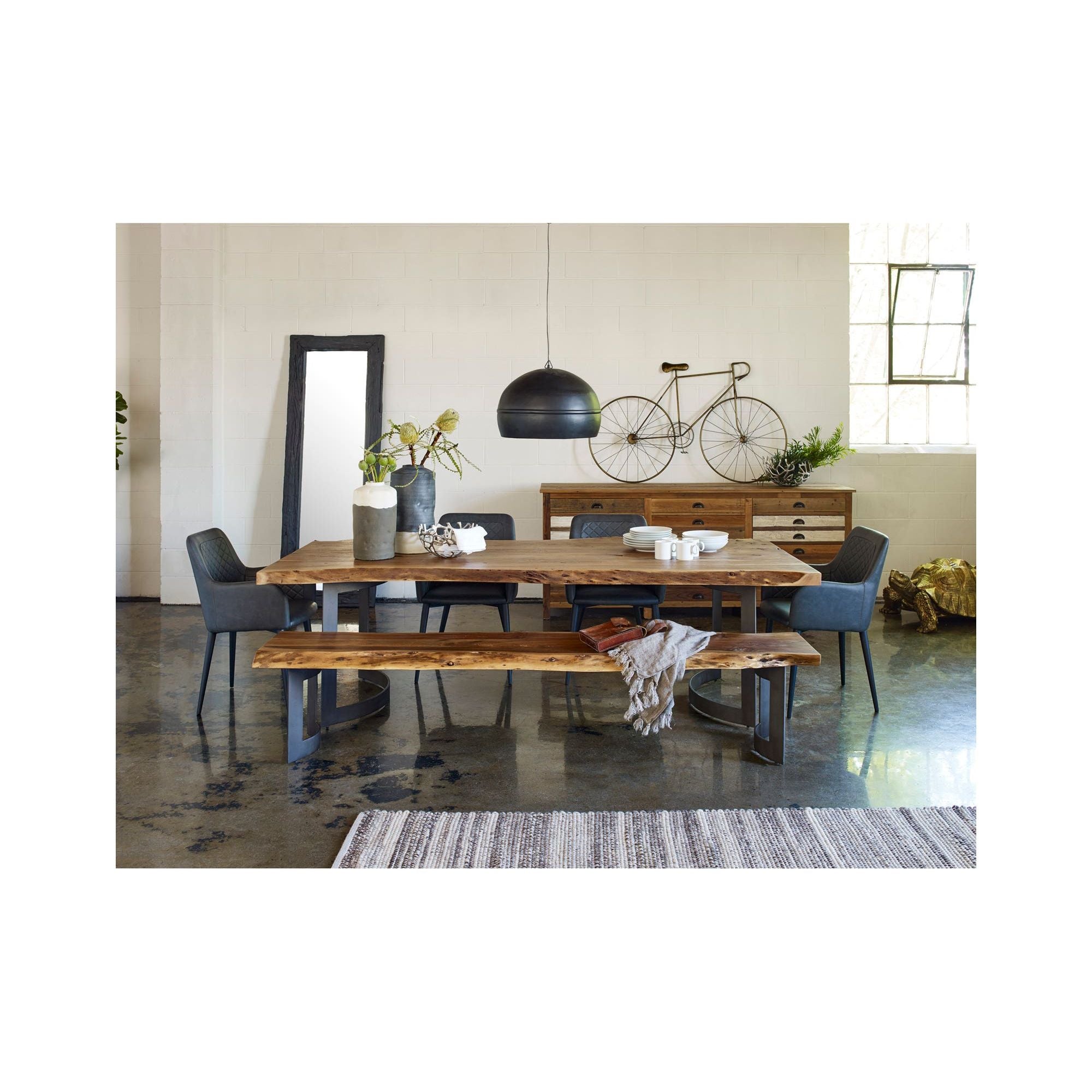 Moe's Home Bent Dining Table Large Brown - Image 2
