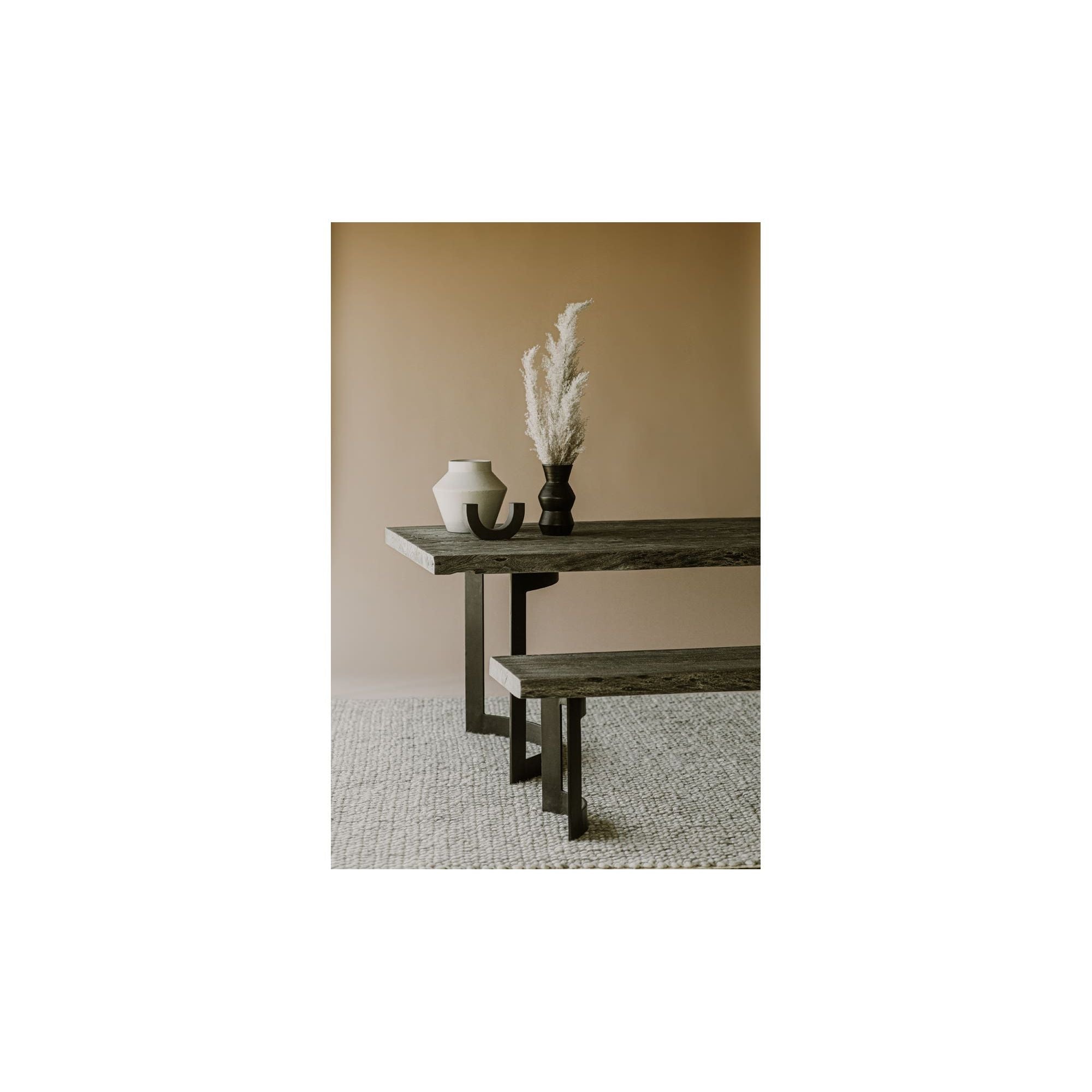 Moe's Home Bent Bench Small Grey - Image 2