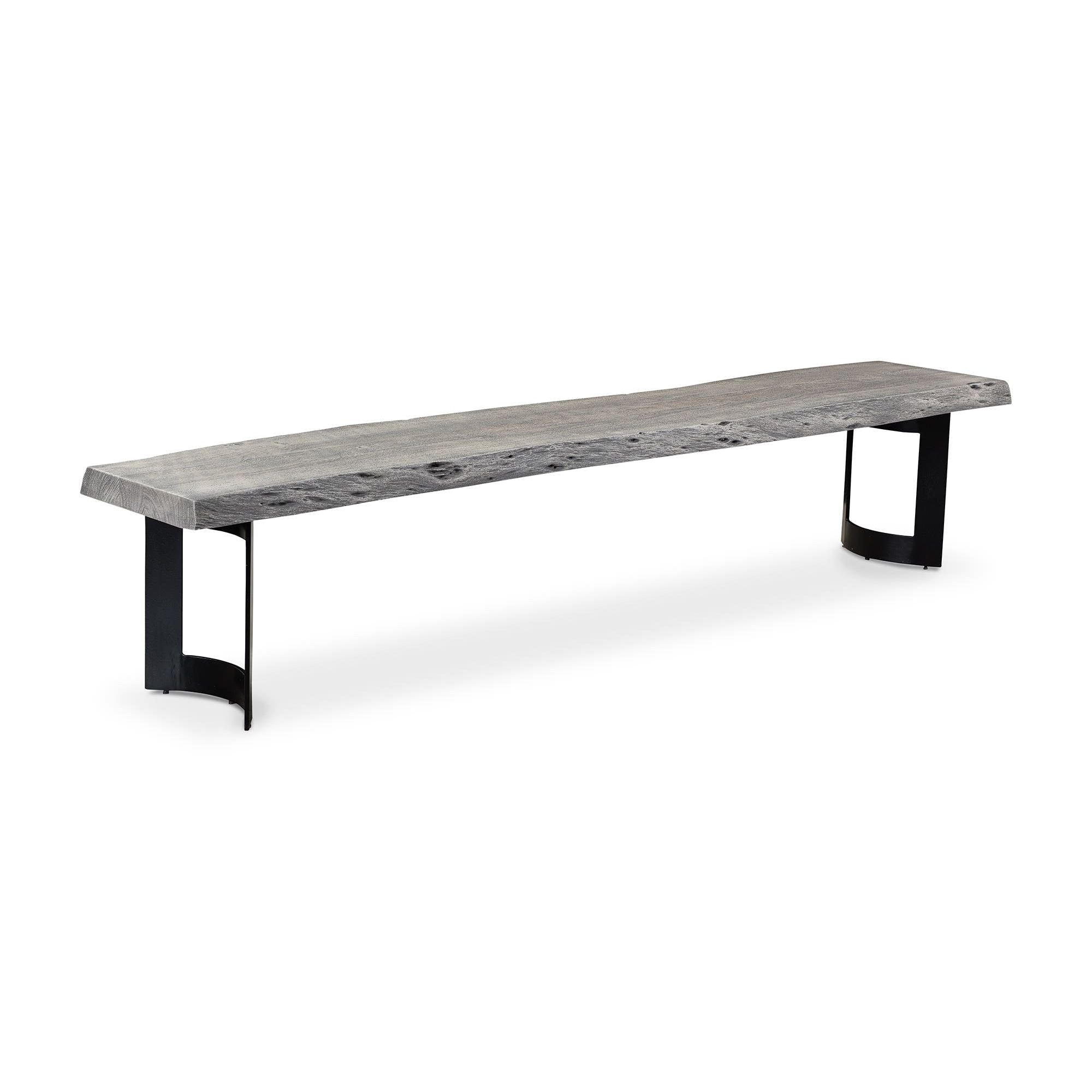 Moe's Home Bent Bench Small Grey - Image 3