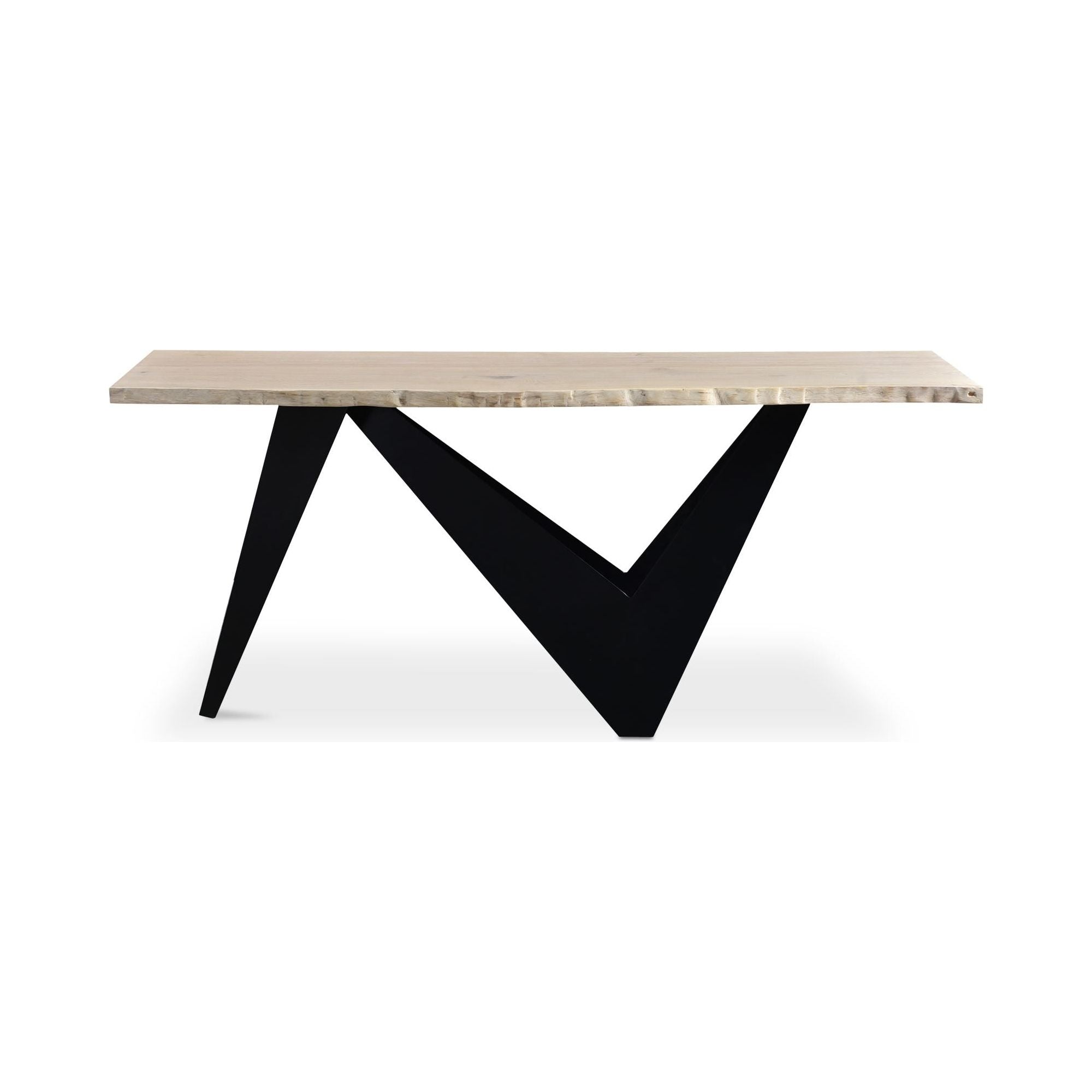 Moe’s Home Collection Bird Live Edge Console Table With Iron Base - Image 3