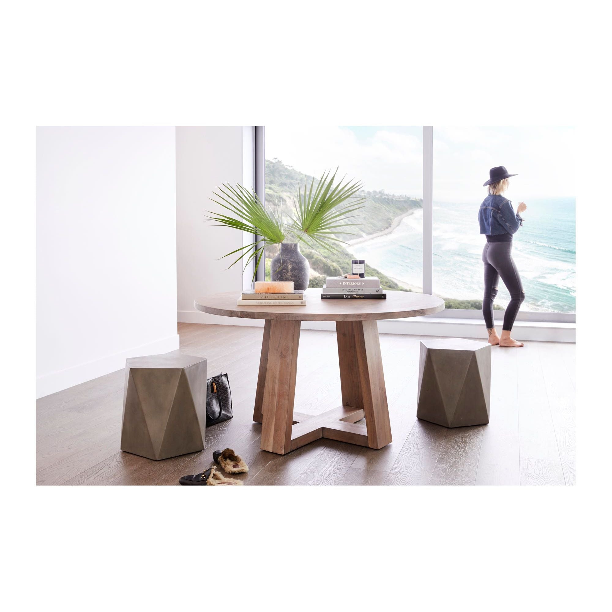 Moe's Home Tanya Dining Table Light Grey - Image 3