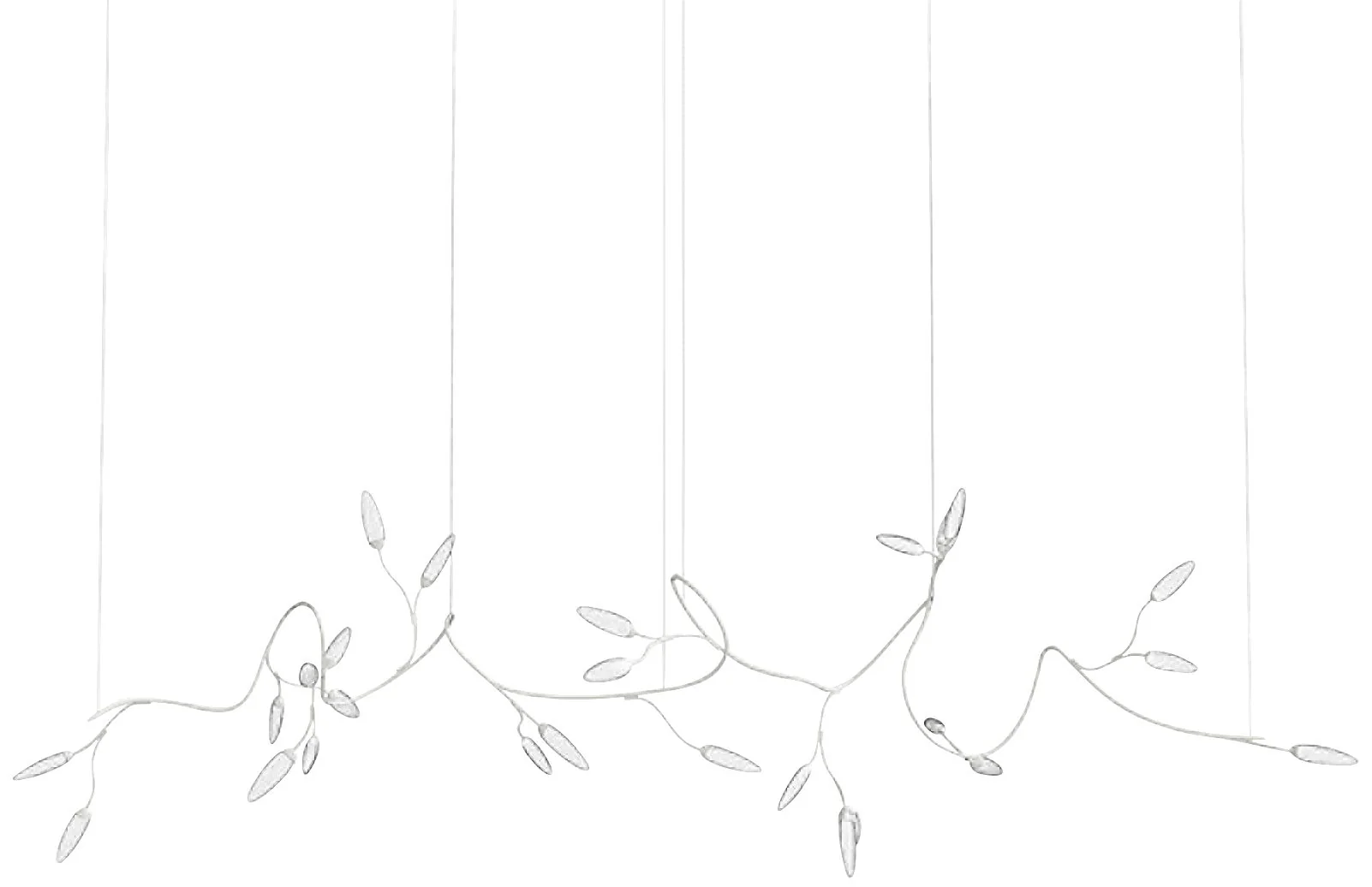 Vines 158 1/2" Wide White 26-Light LED Island Pendant Light - Image 1