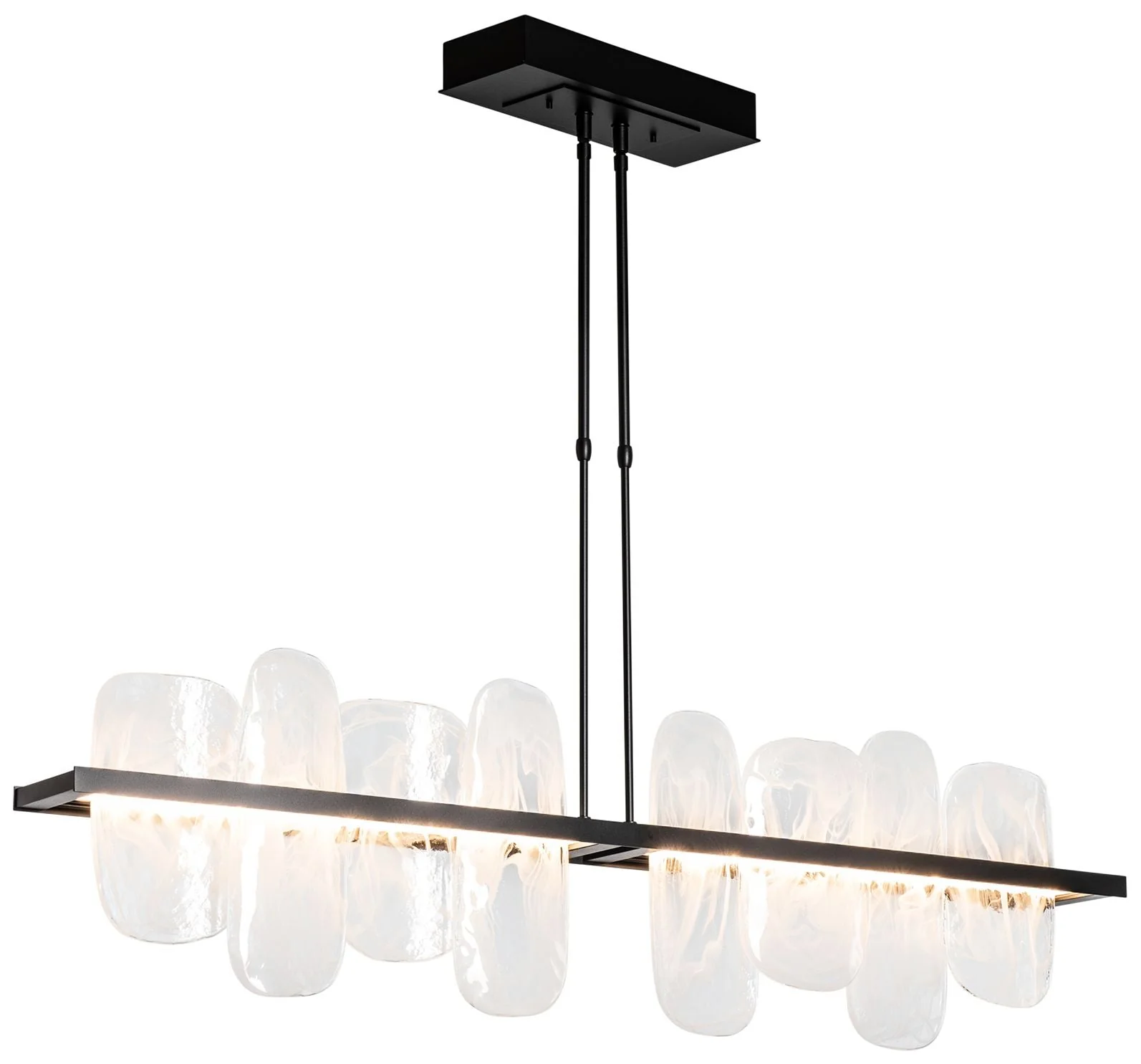 Vitre 51.9" Wide Large Black LED Linear Pendant - Image 1