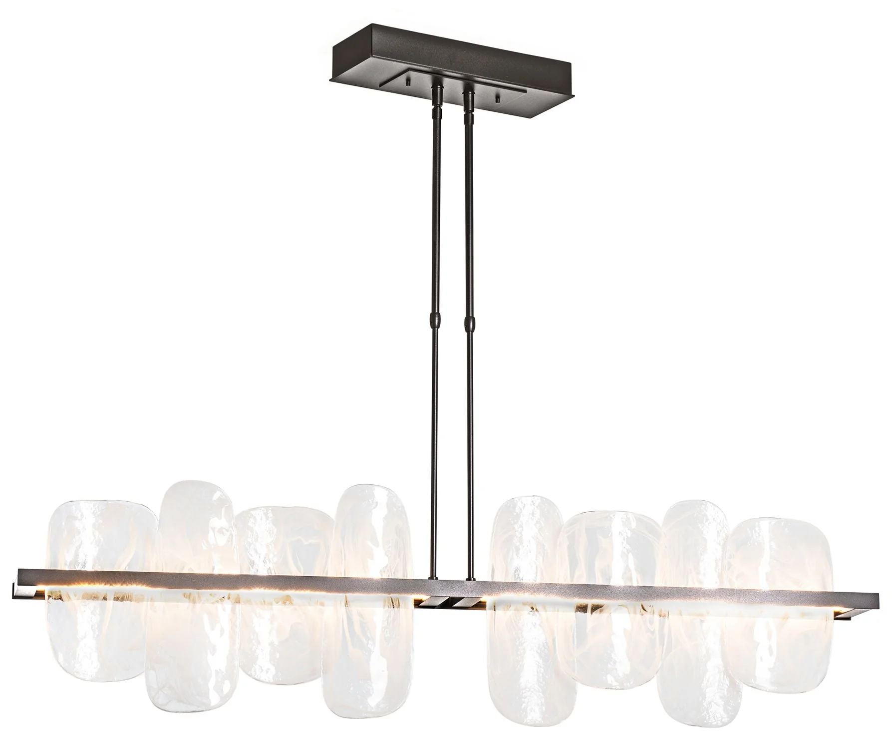 Vitre 51.9" Wide Large Dark Smoke LED Linear Pendant - Image 1