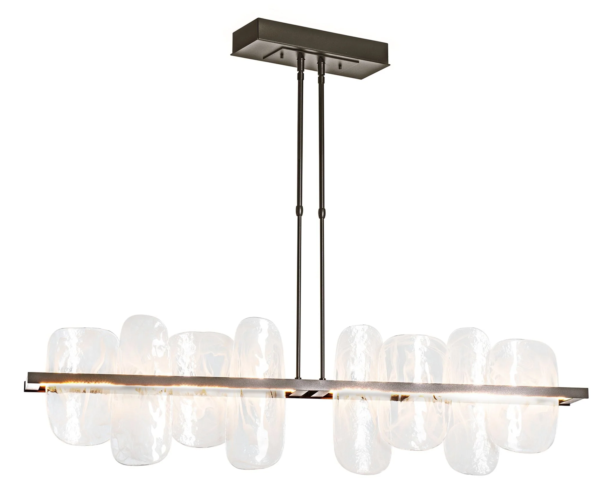 Vitre 51.9" Wide Large Oil Rubbed Bronze LED Linear Pendant - Image 1