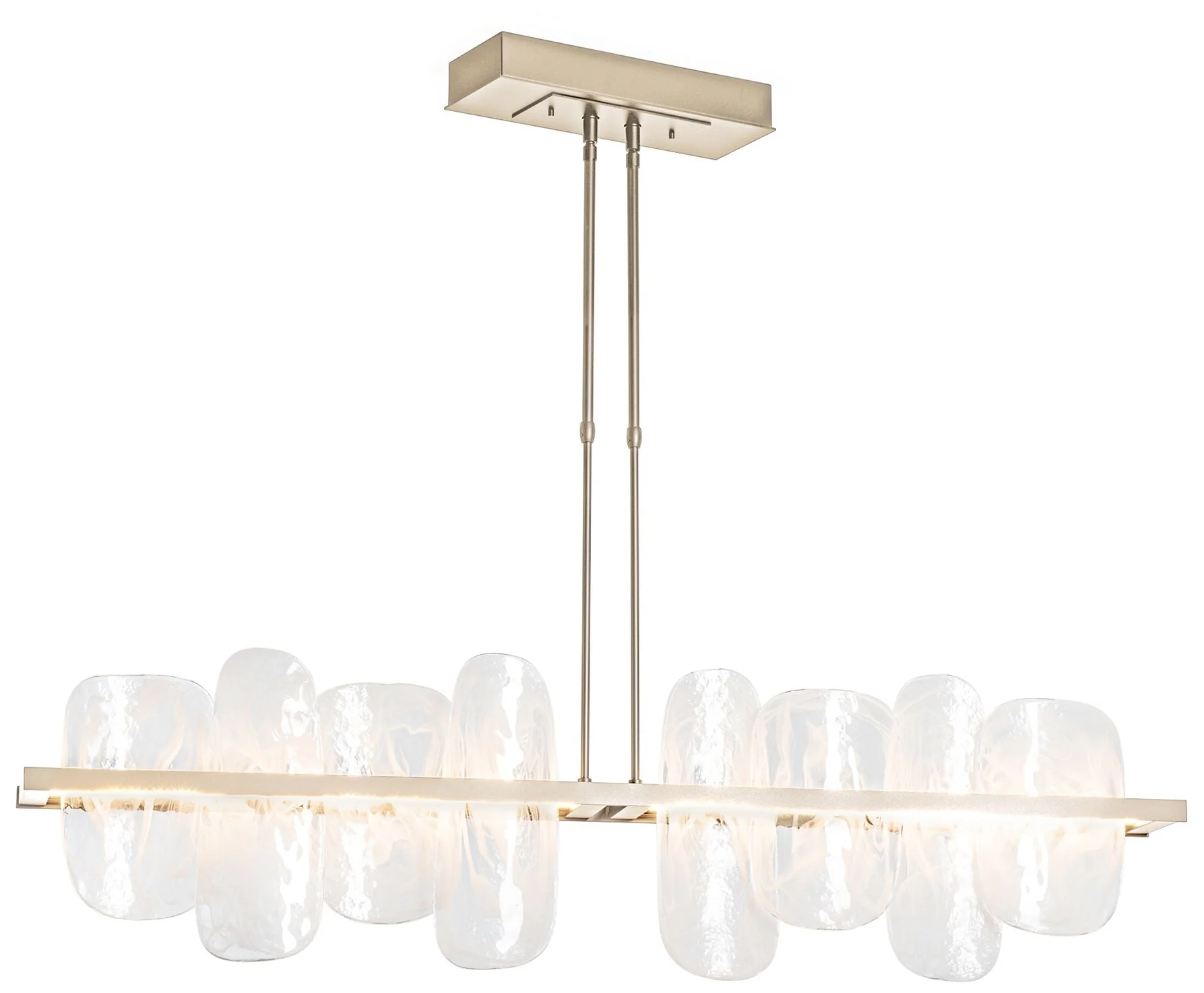 Vitre 51.9" Wide Large Soft Gold LED Linear Pendant - Image 1