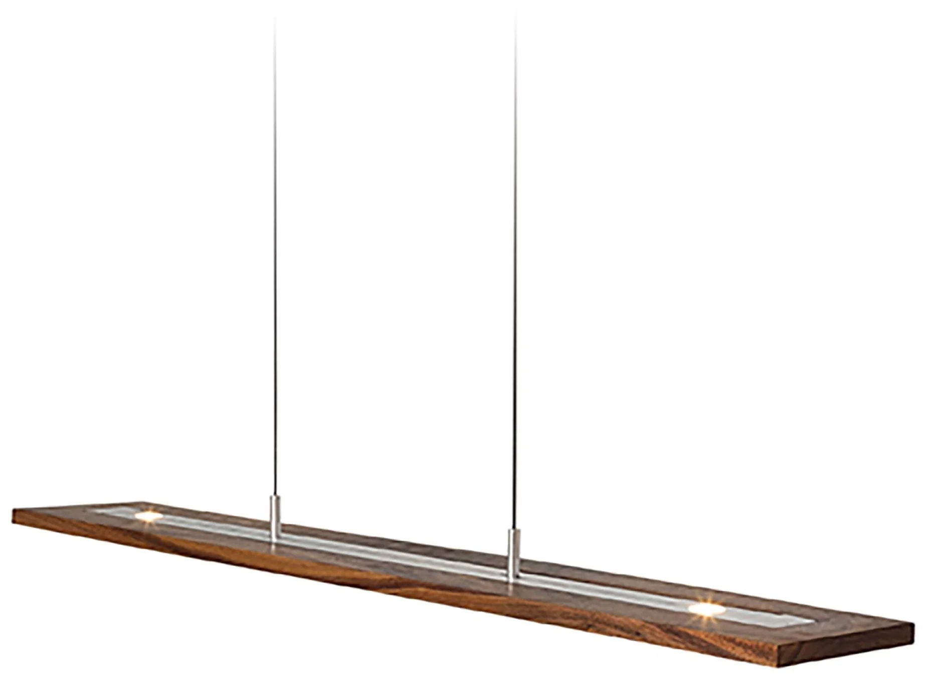 Vix 48" Oiled Walnut LED Linear Pendant - Image 1