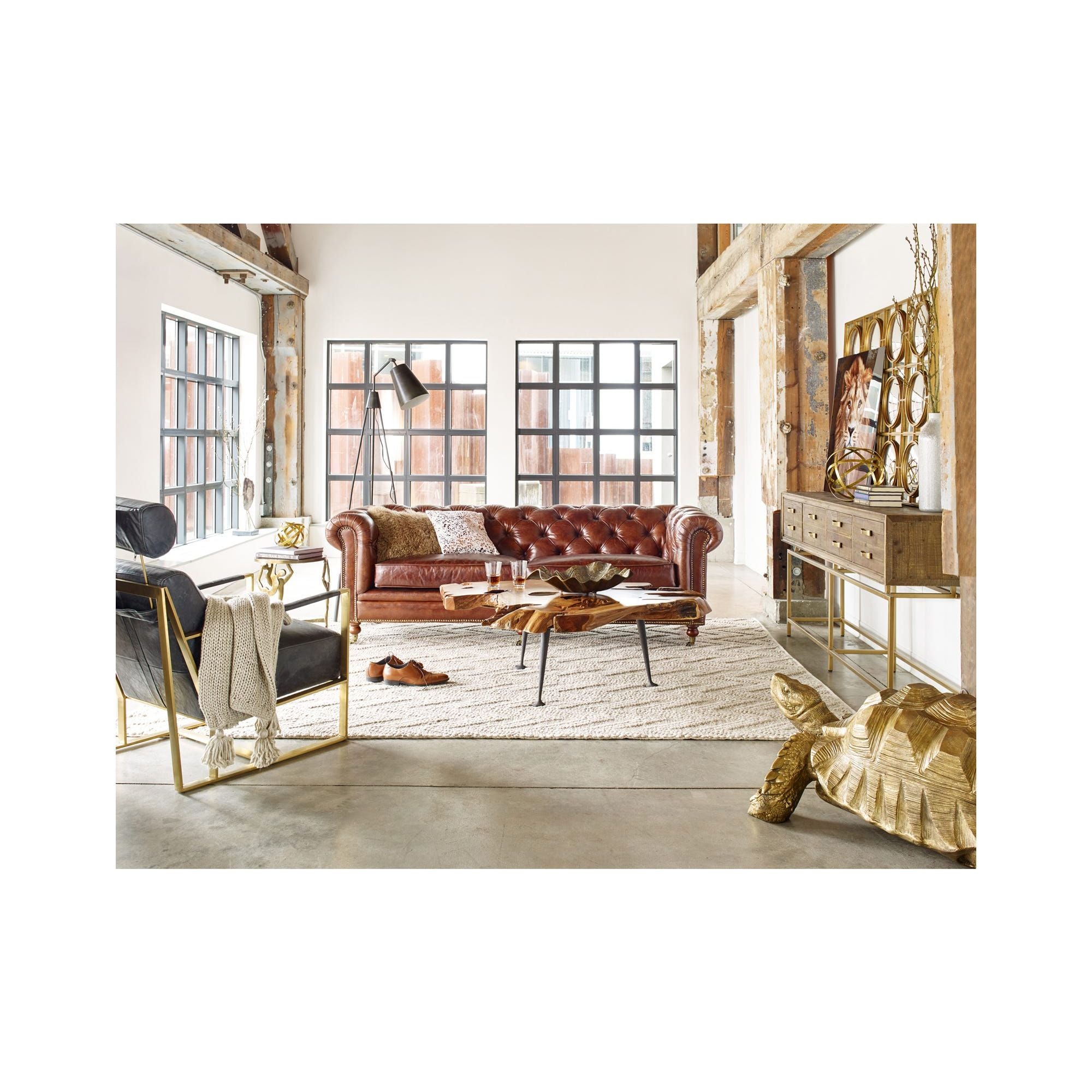 Moe’s Home Collection Annecy Reclaimed Wood Console Table - Image 3