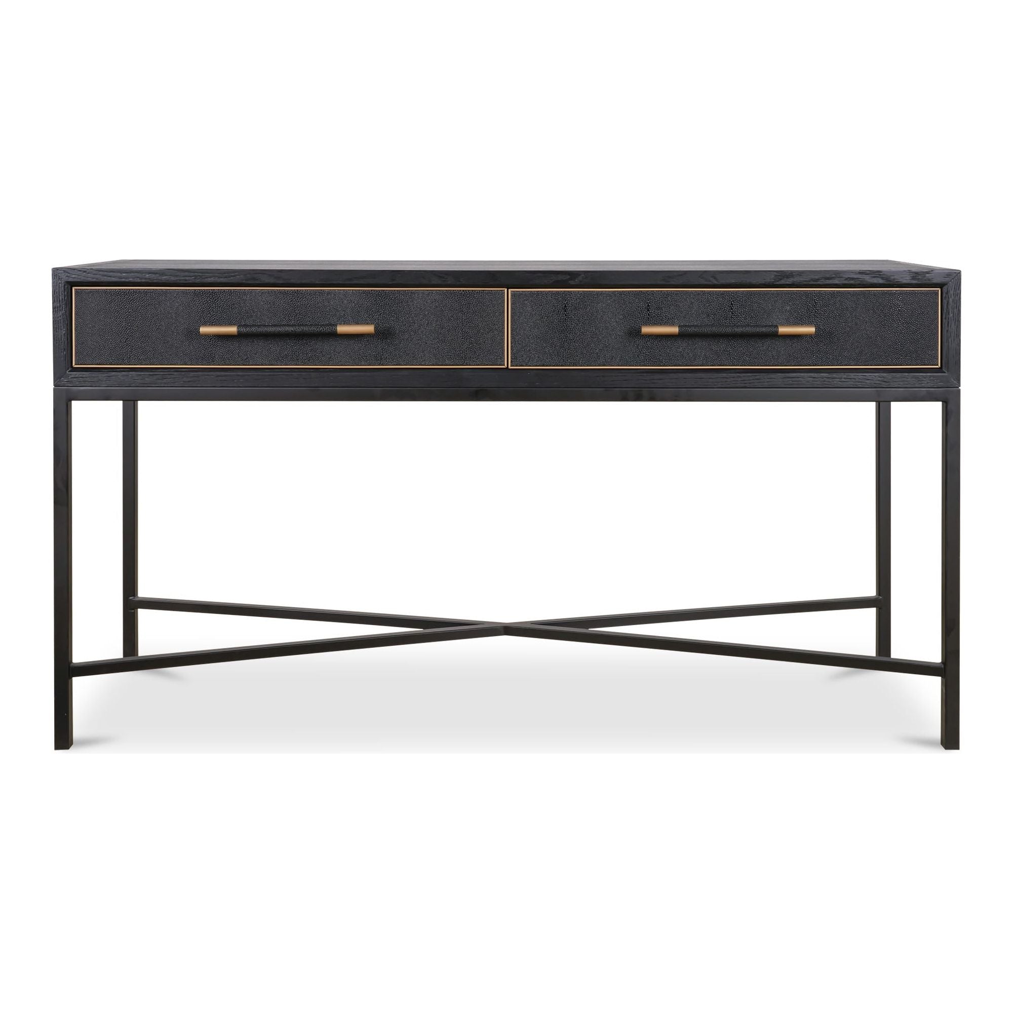 Moe’s Home Collection Mako Black Shagreen Console Table - Image 1