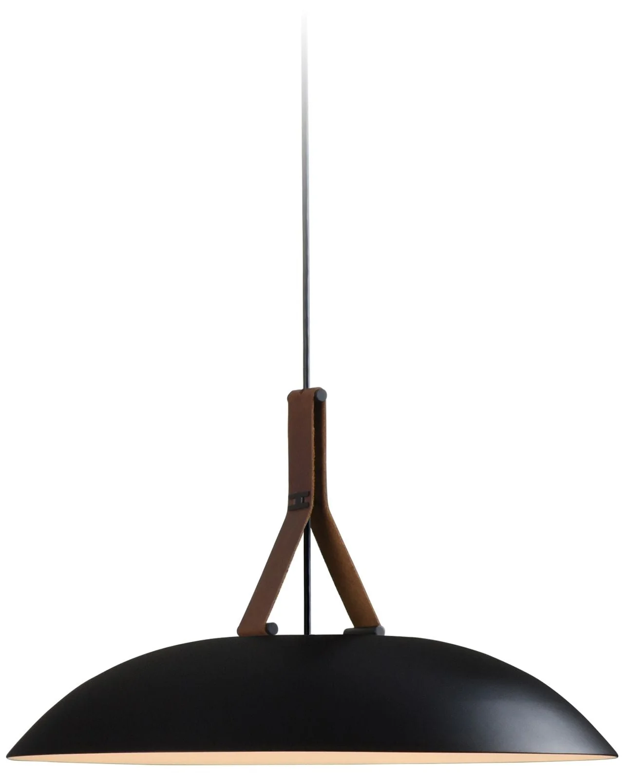 Volo Pendant - Deux - Black Exterior & White Interior Shade - Black Acc - Image 1