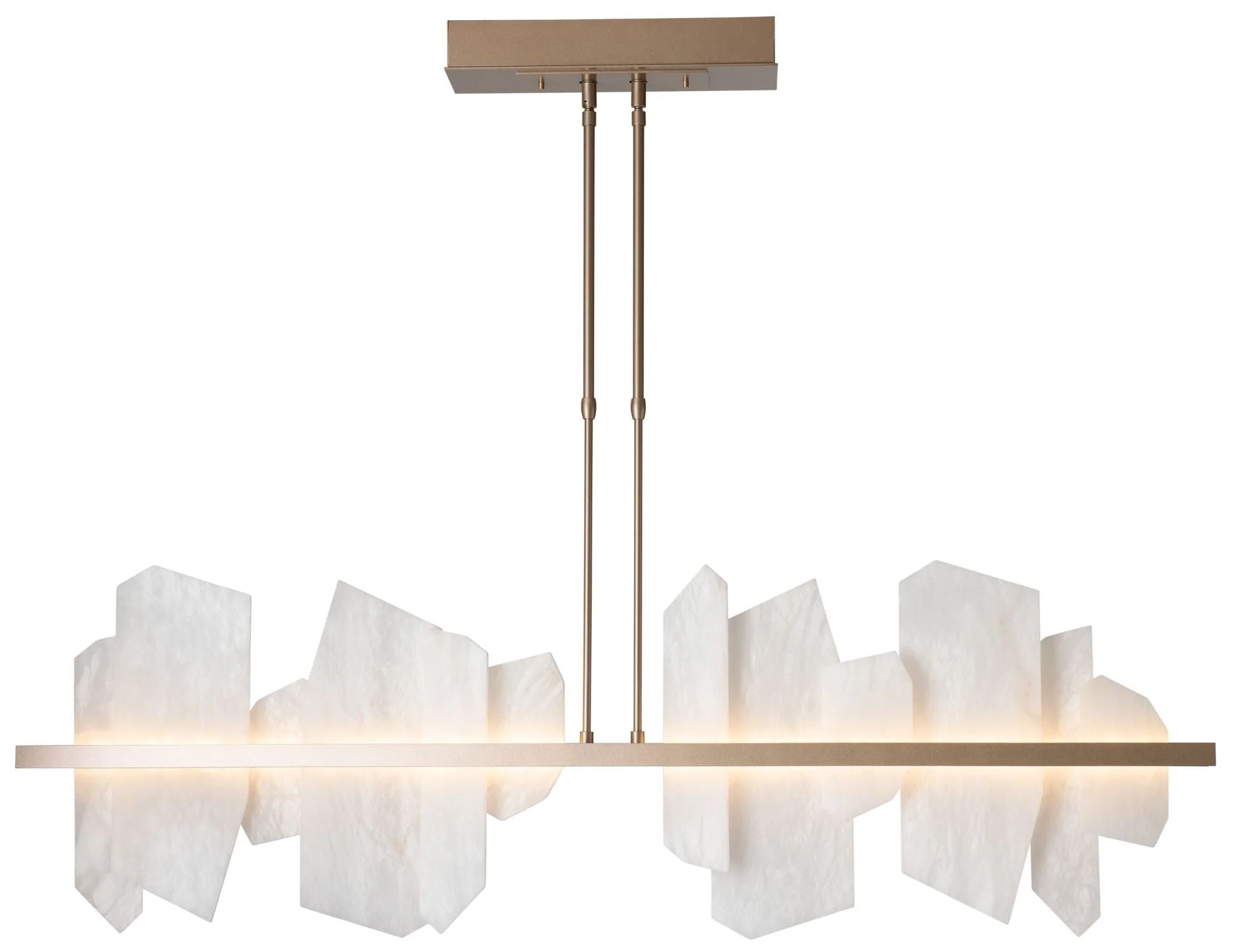 Volterra 51.9" Wide Vintage Platinum LED Linear Pendant - Image 1