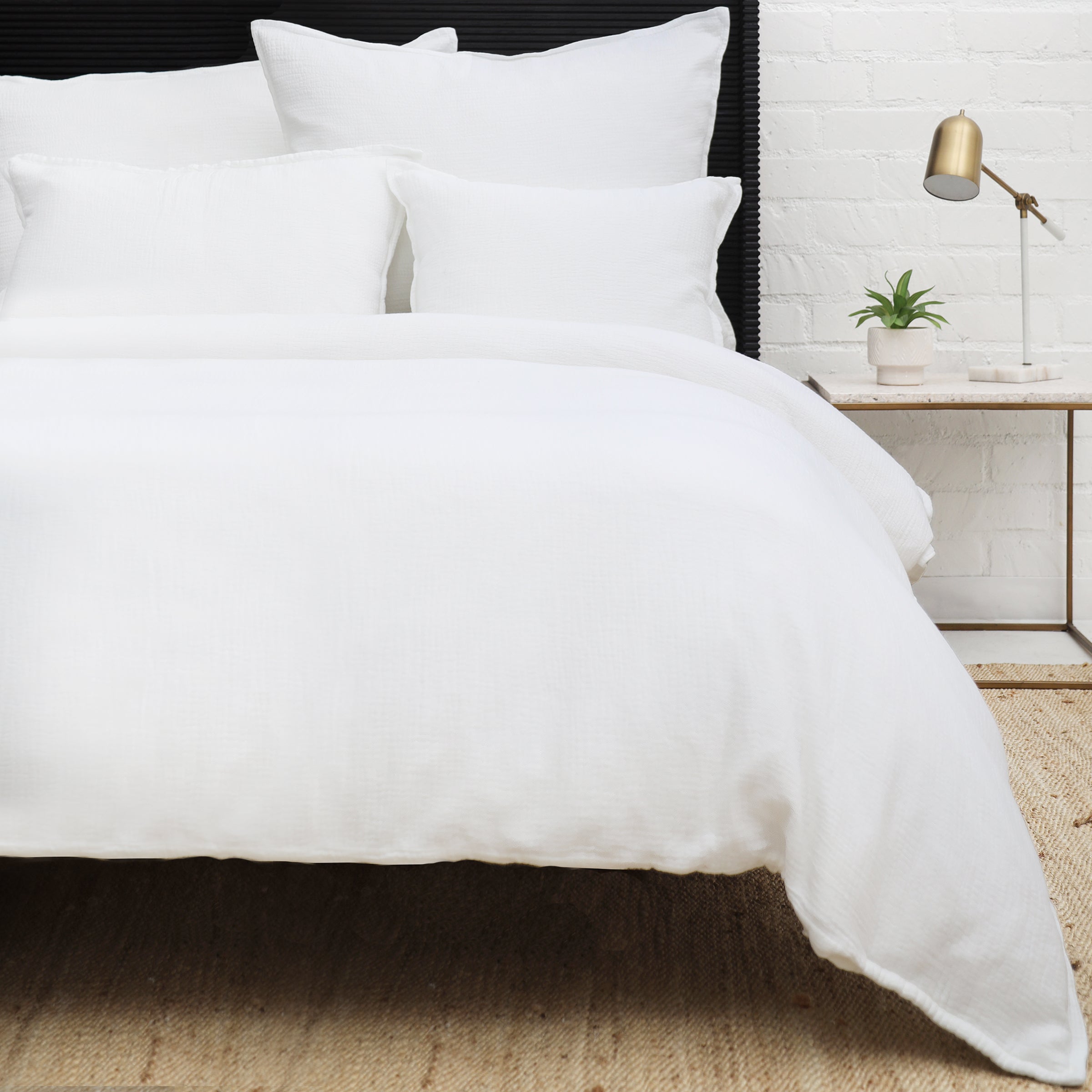 Pom Pom at Home Waverly White Cotton Duvet Set  ~ Available in Twin, Queen and King Sizes - Image 1