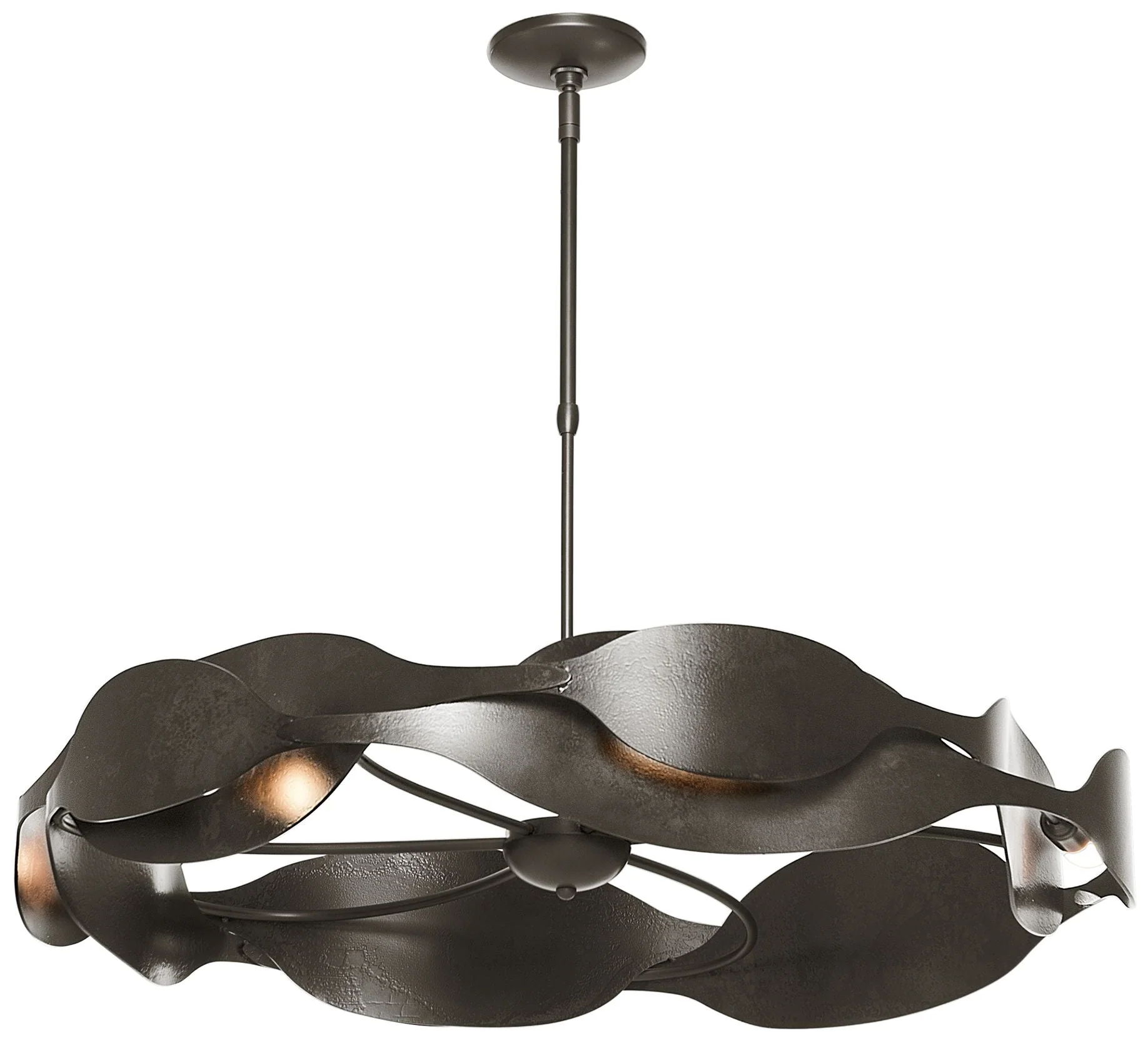 Waves 34.2" Wide Oil Rubbed Bronze Pendant - Image 1