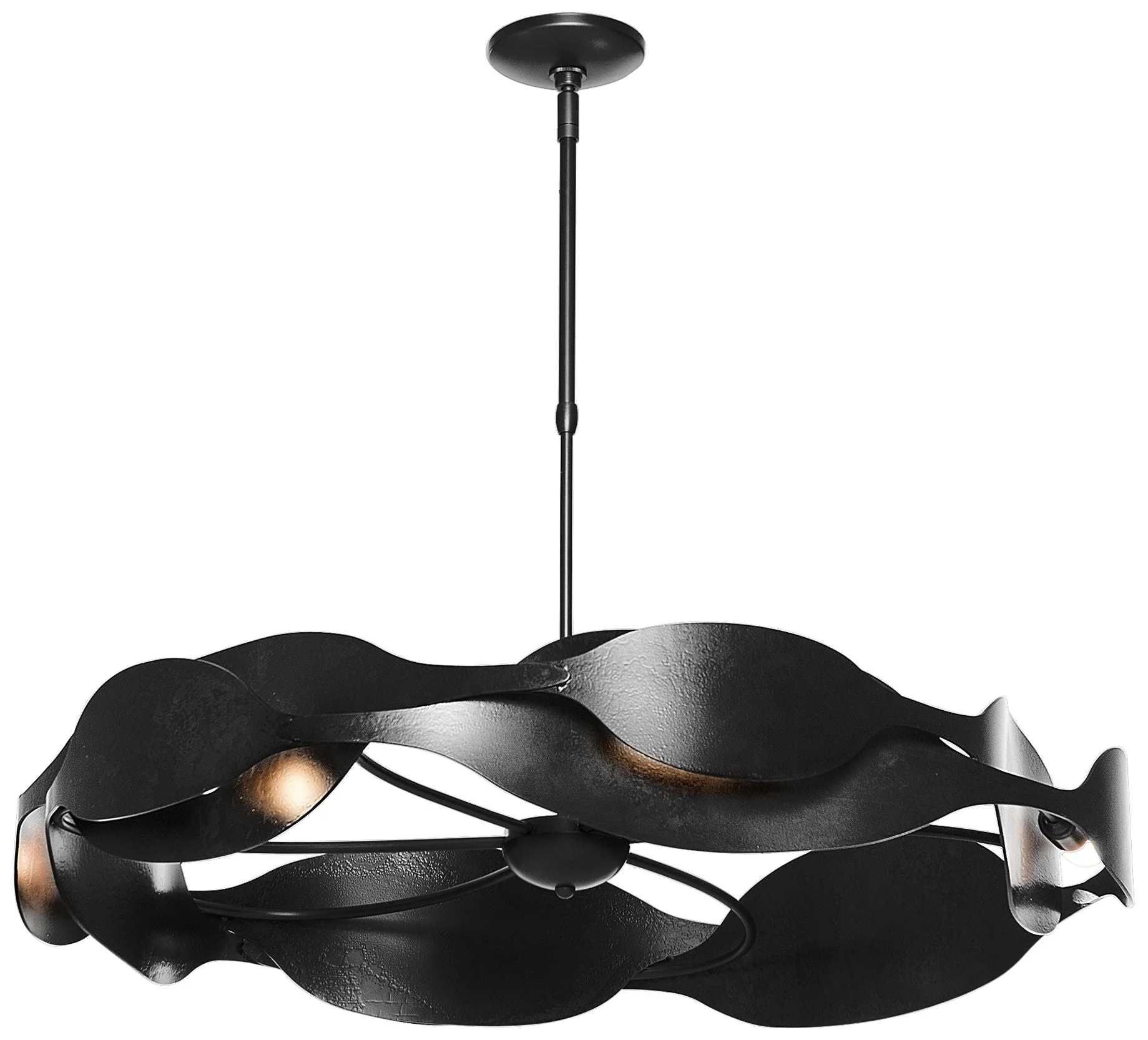 Waves Pendant - Black Finish - Standard Height - Image 1