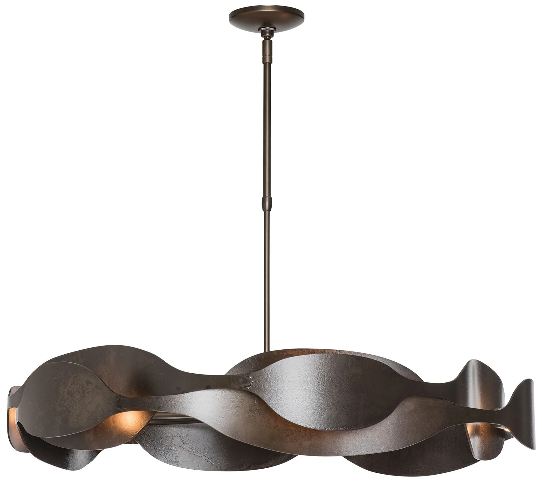 Waves Pendant - Dark Smoke Finish - Standard Height - Image 1