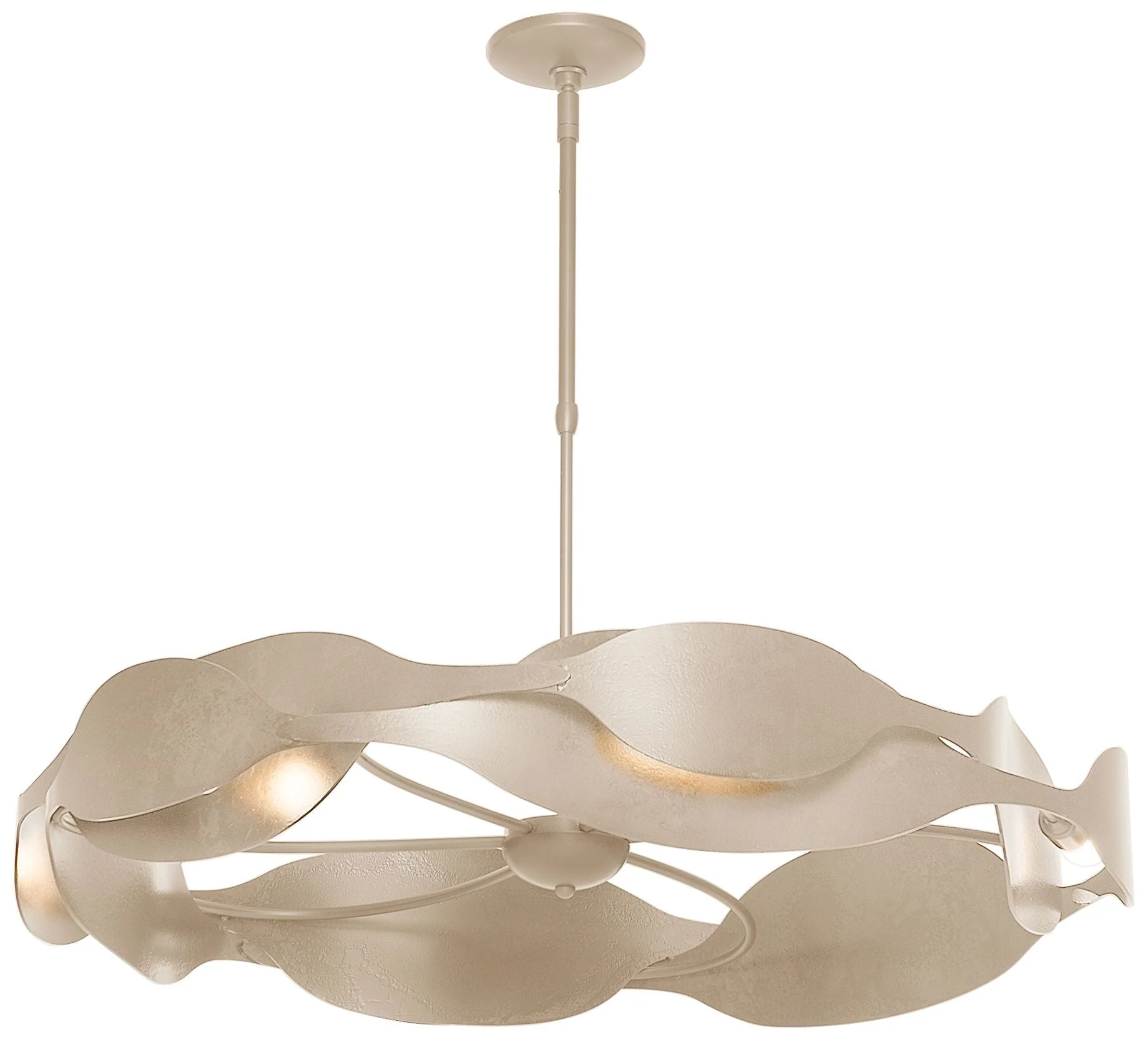 Waves Pendant - Soft Gold Finish - Standard Height - Image 1