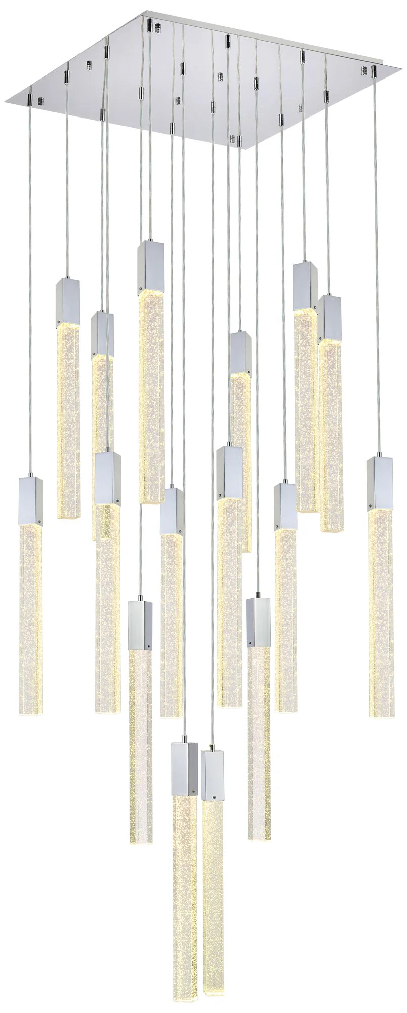 Weston 30" Wide Chrome Crystal Raindrops 16-Light Pendant - Image 2