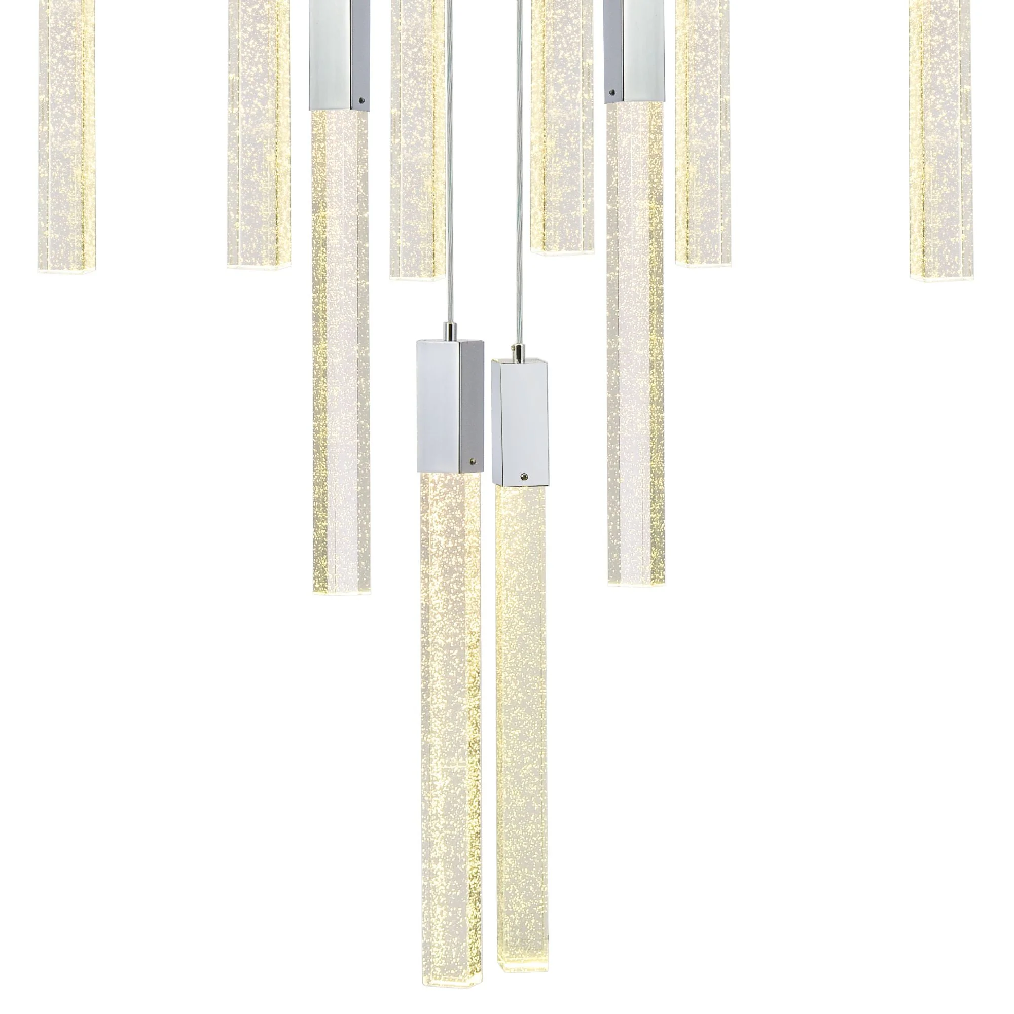 Weston 30" Wide Chrome Crystal Raindrops 16-Light Pendant - Image 3