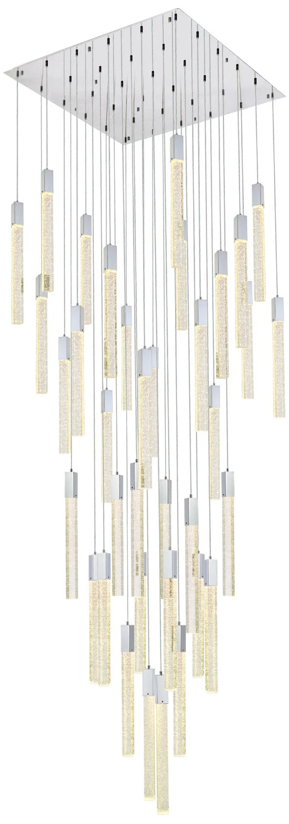 Weston 42" Wide Chrome 36-Light LED Multi Light Pendant - Image 2