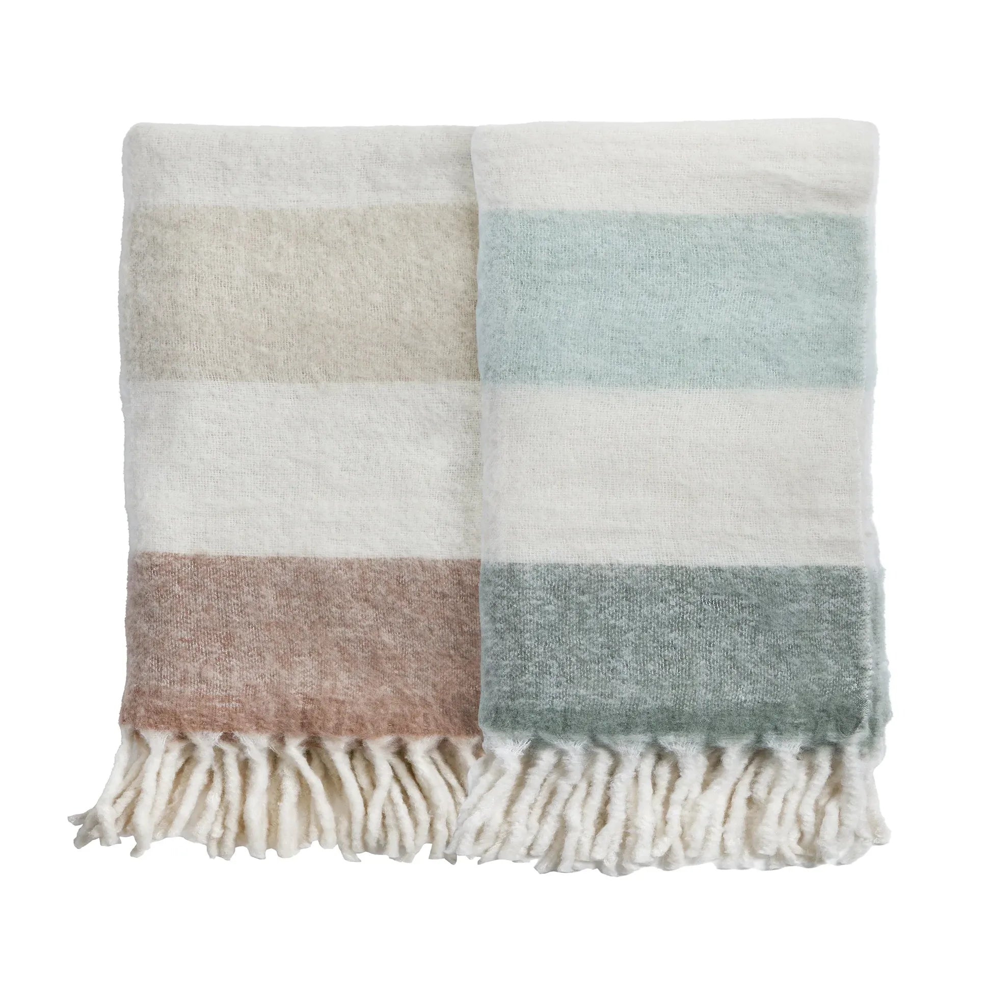 Pom Pom at Whistler Striped Throws 50 x 70 ~ Available in 2 Colors - Image 1