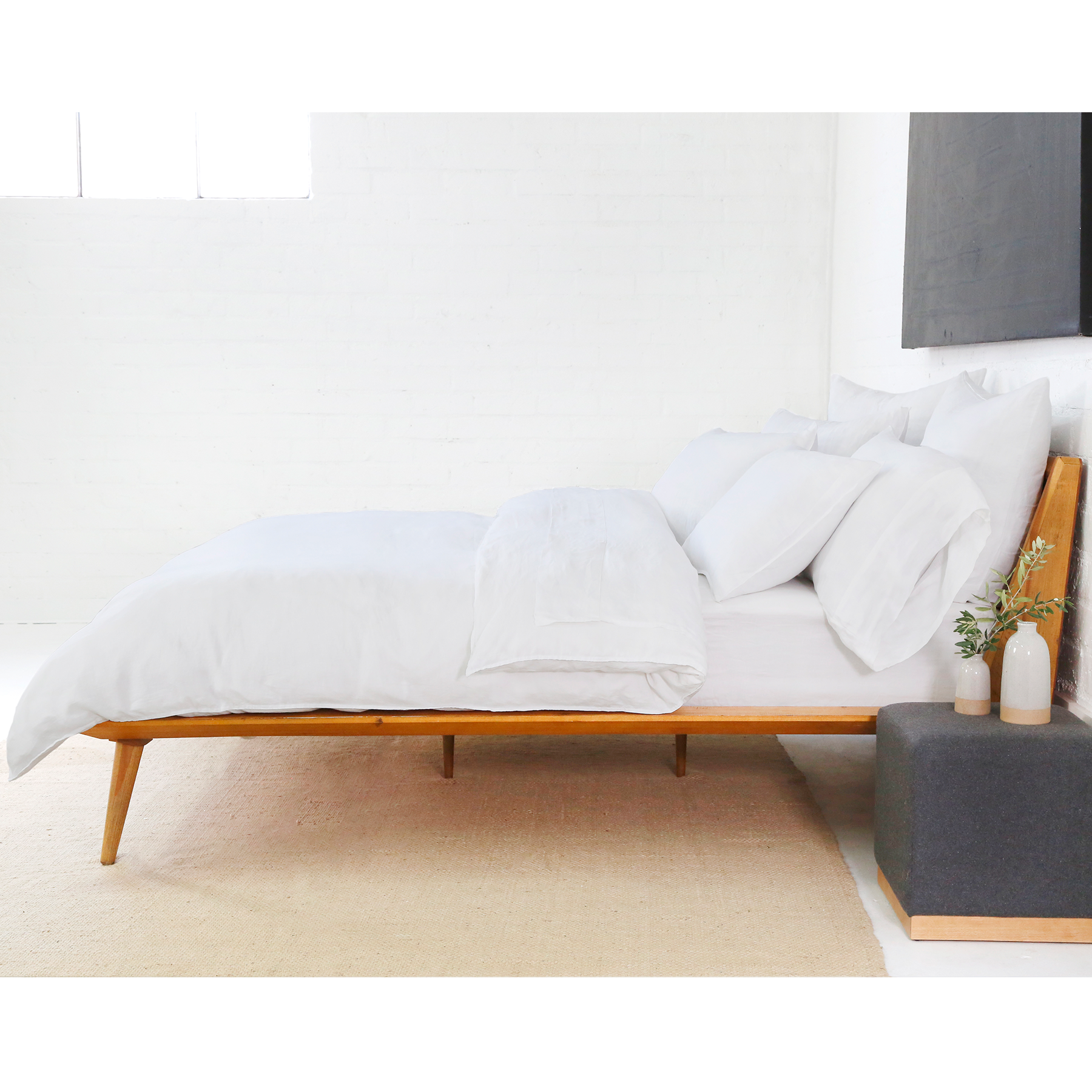 Pom Pom at Home Parker White Linen Duvet Cover Set ~ Available in Twin, Queen and King Sizes - Image 2