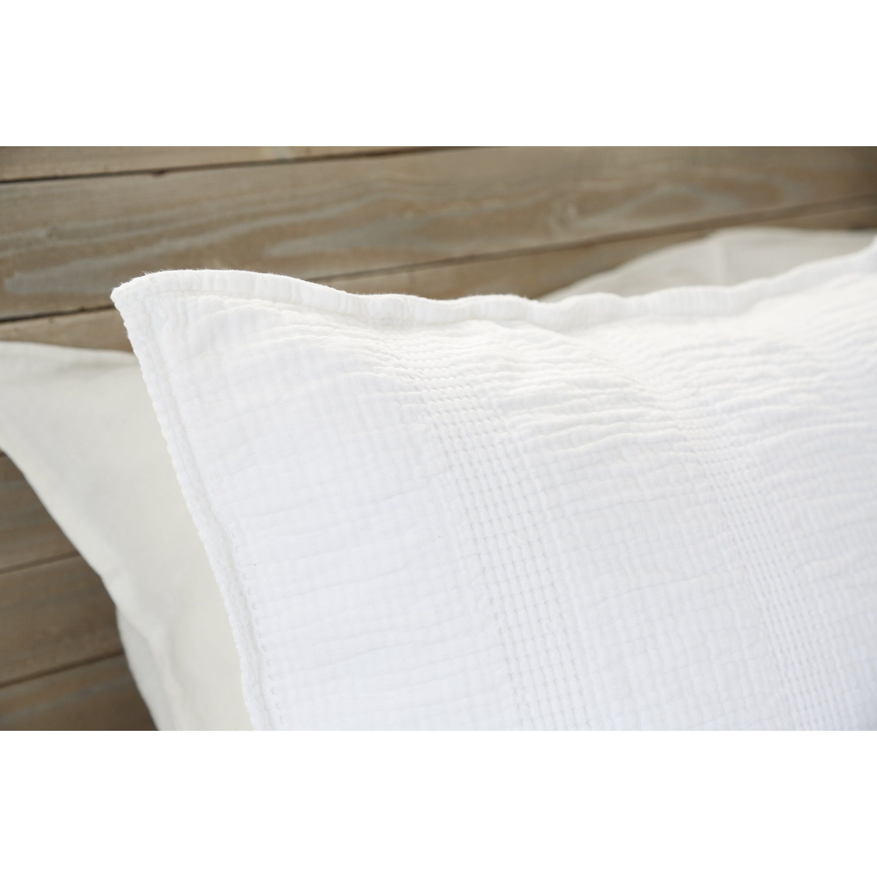 Pom Pom at Home Nantucket White Matelasse Coverlet and Pillow Shams ~ Available in Twin, Queen and King Sizes - Image 3