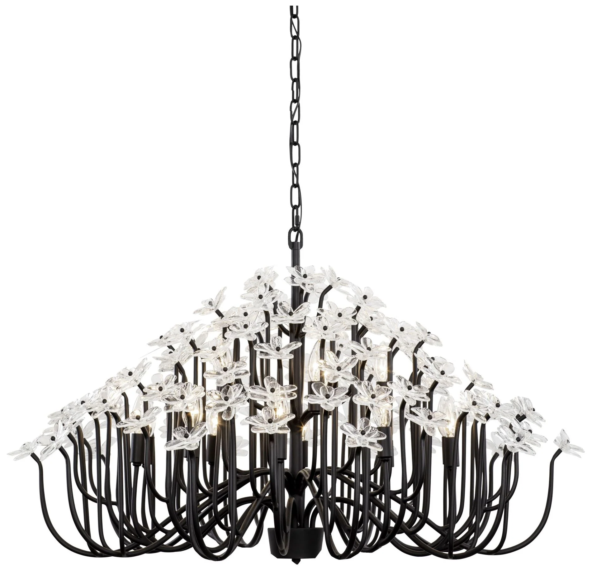 Wildflower 15-Lt Chandelier - Matte Black - Image 1