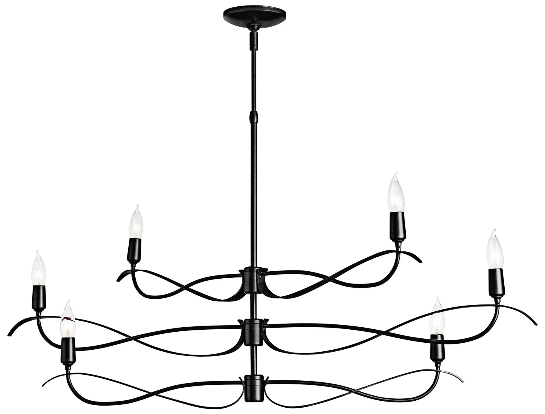 Willow 43.5" Wide 6.Light Small Black Chandelier - Image 1