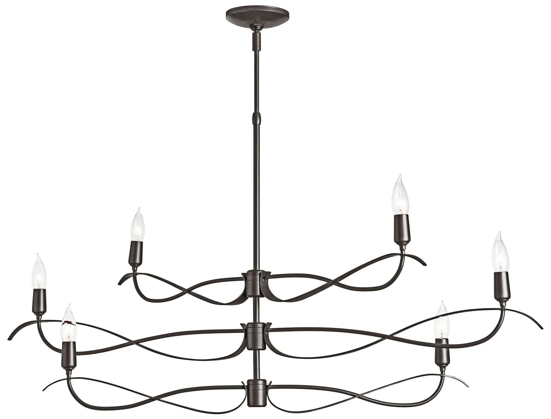 Willow 43.5" Wide 6.Light Small Dark Smoke Chandelier - Image 1