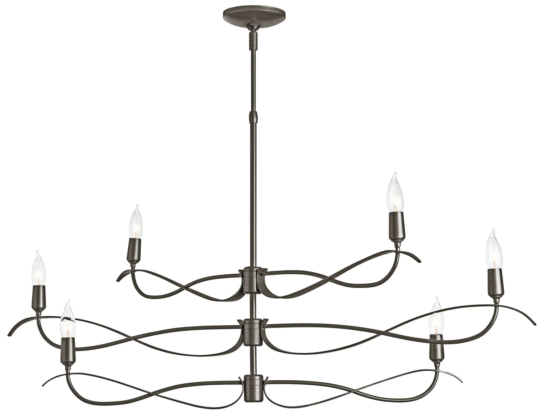 Willow 43.5" Wide 6.Light Small Oil Rubbed Bronze Chandelier - Image 1