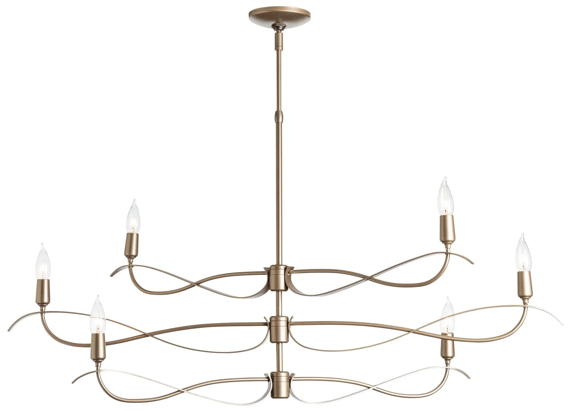 Willow 43.5" Wide 6.Light Small Soft Gold Chandelier - Image 1