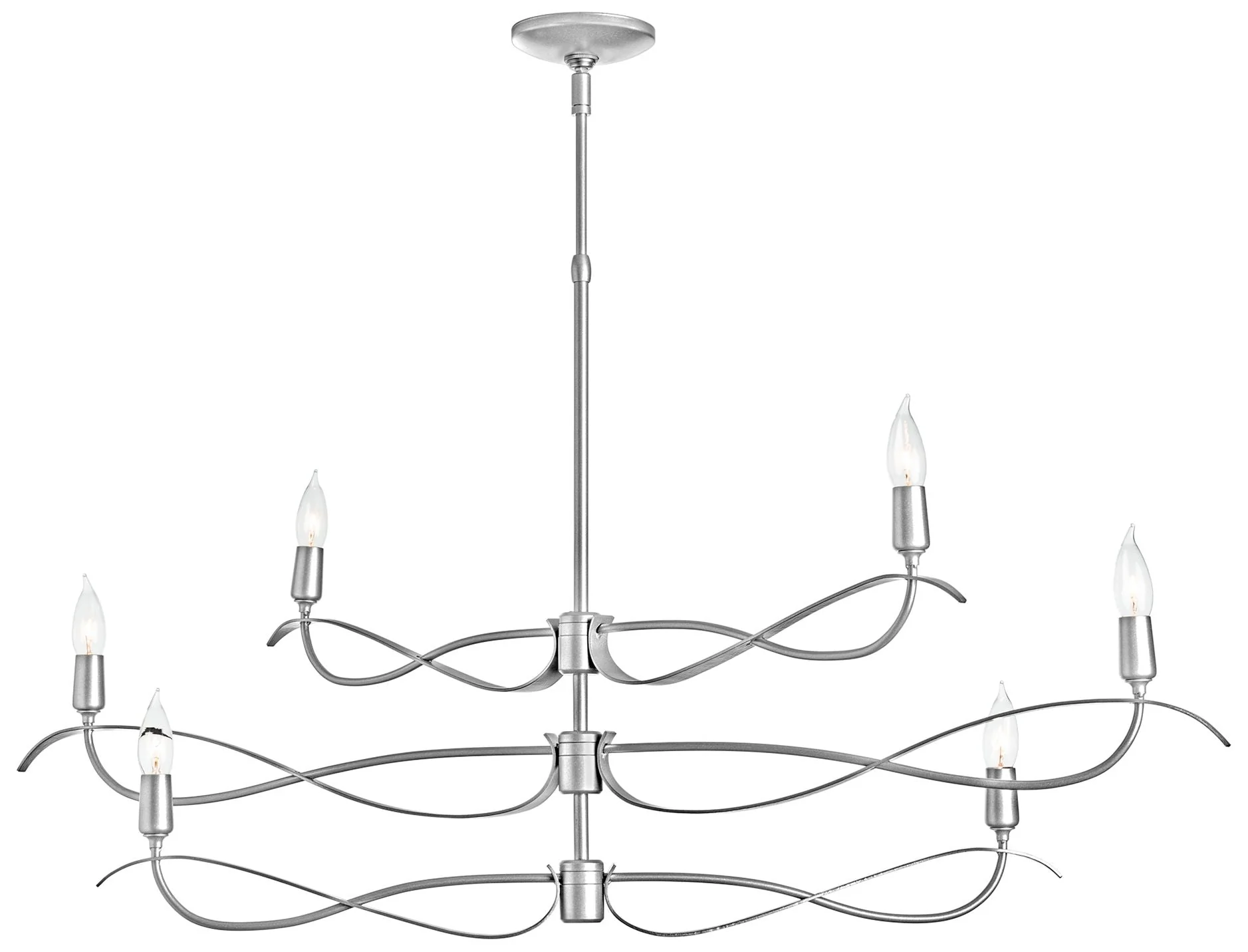 Willow 43.5" Wide 6.Light Small Sterling Chandelier - Image 1